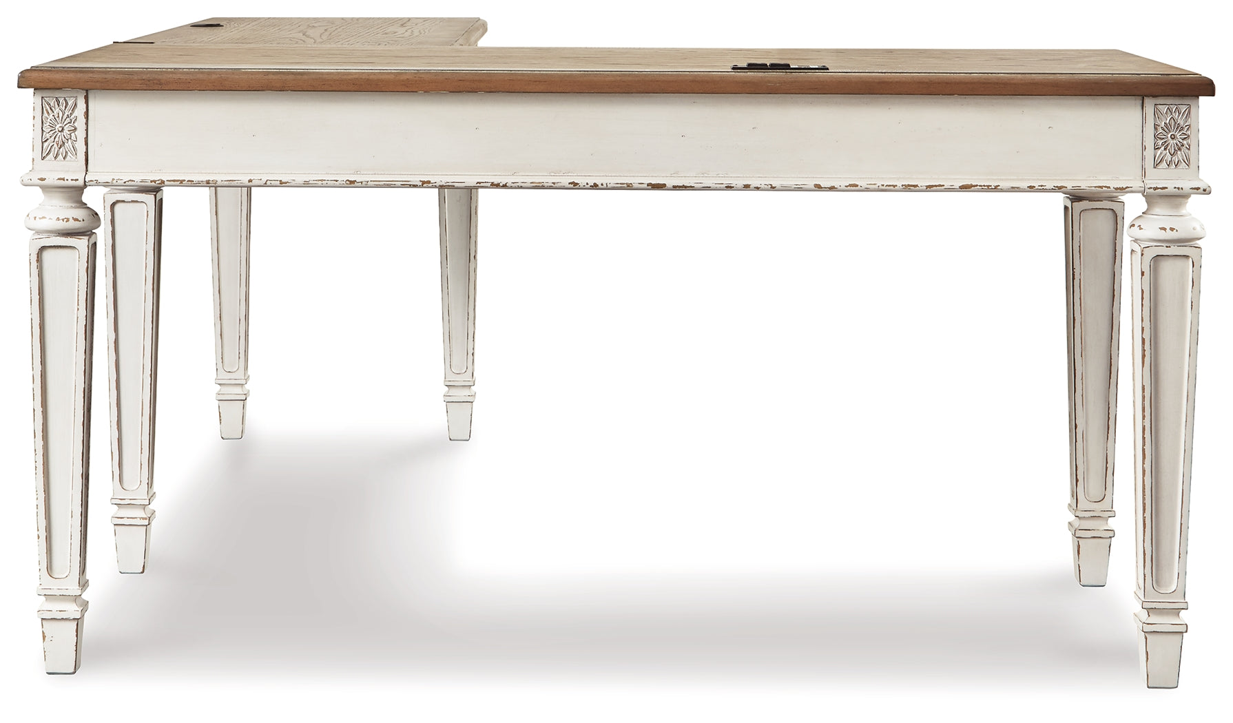 Realyn Two-tone Home Office Desk & Bookcase- Viva Furn