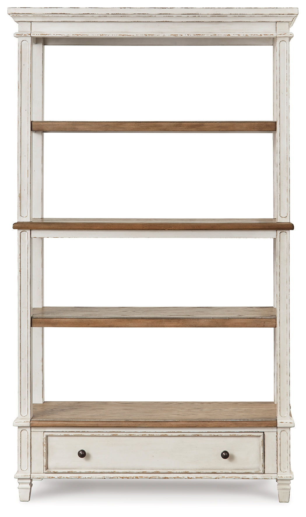 Realyn Two-tone Lift-top Desk, L-shaped Desk and 4 Bookcases- Viva Furn