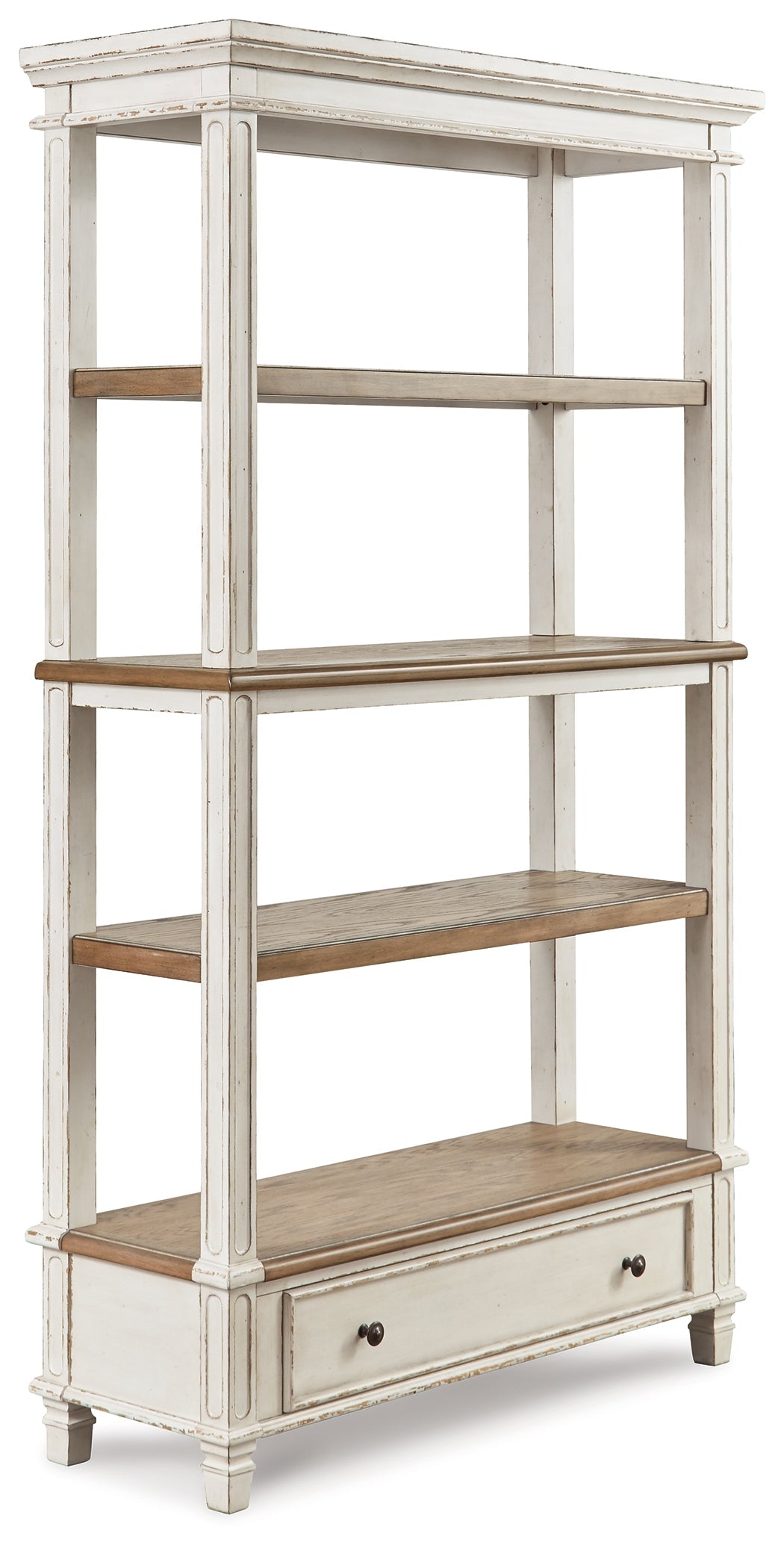 Realyn Two-tone Lift-top Desk, L-shaped Desk and 4 Bookcases- Viva Furn