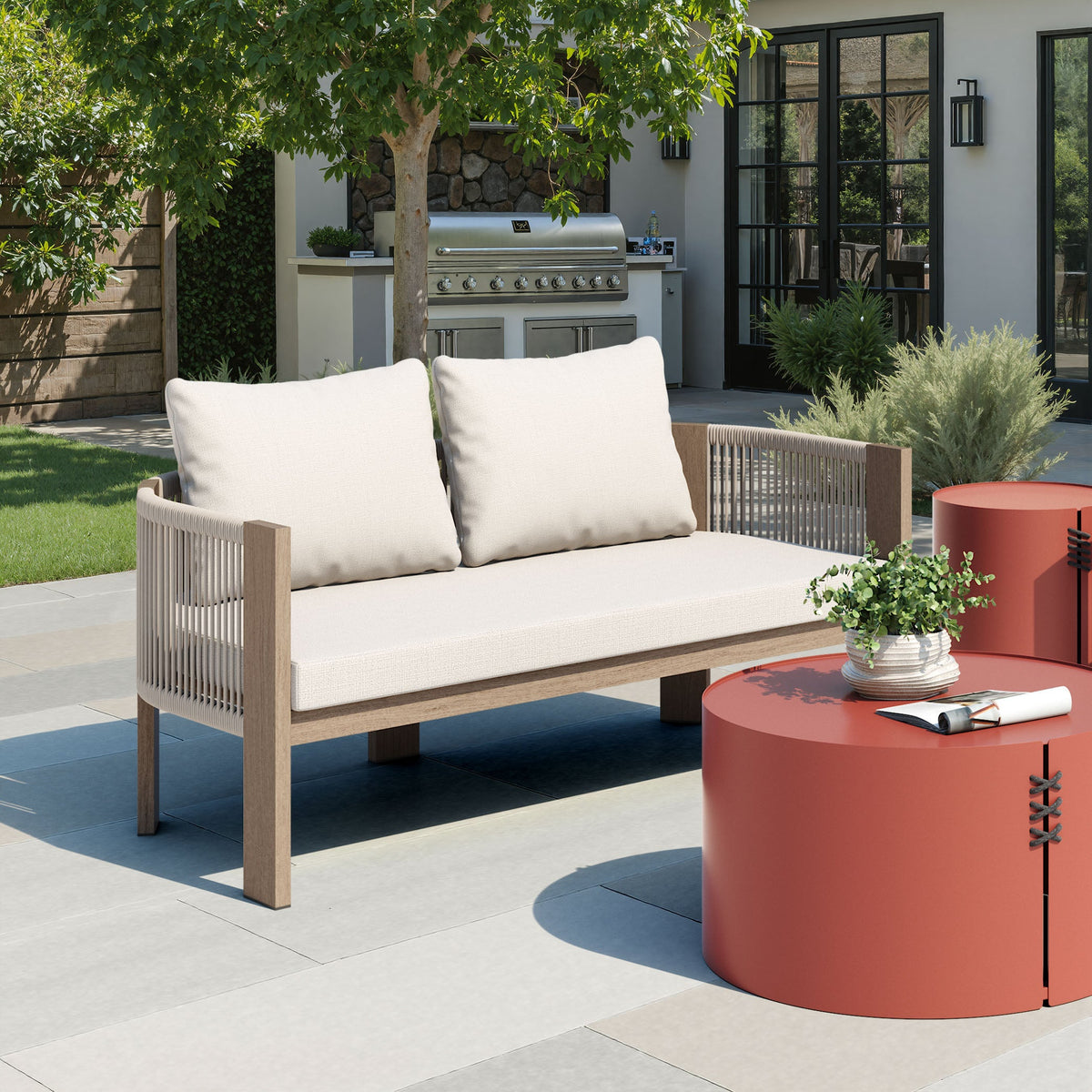 Rebel Beige Outdoor Sofa - Ornate Home