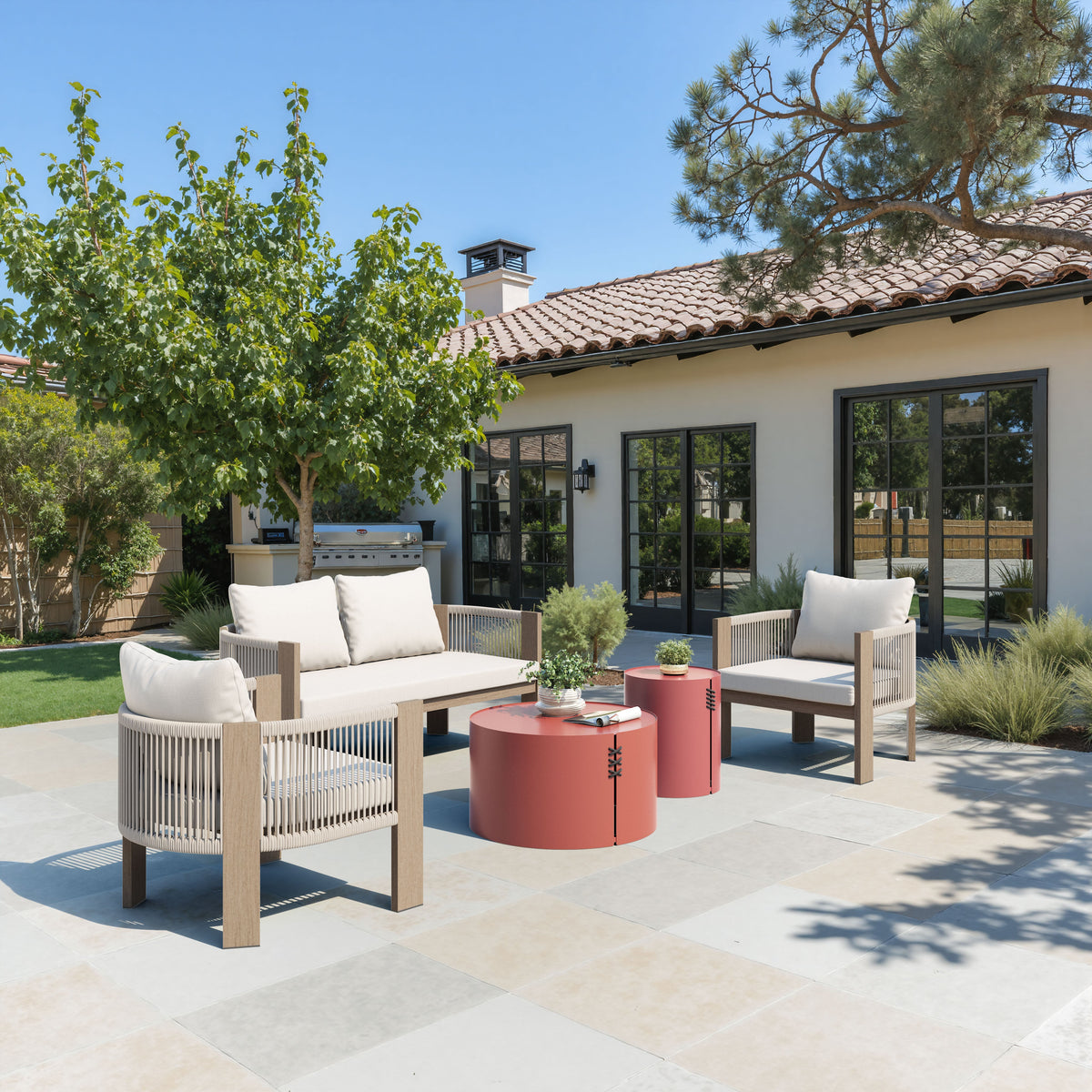 Rebel Beige Outdoor Sofa - Ornate Home