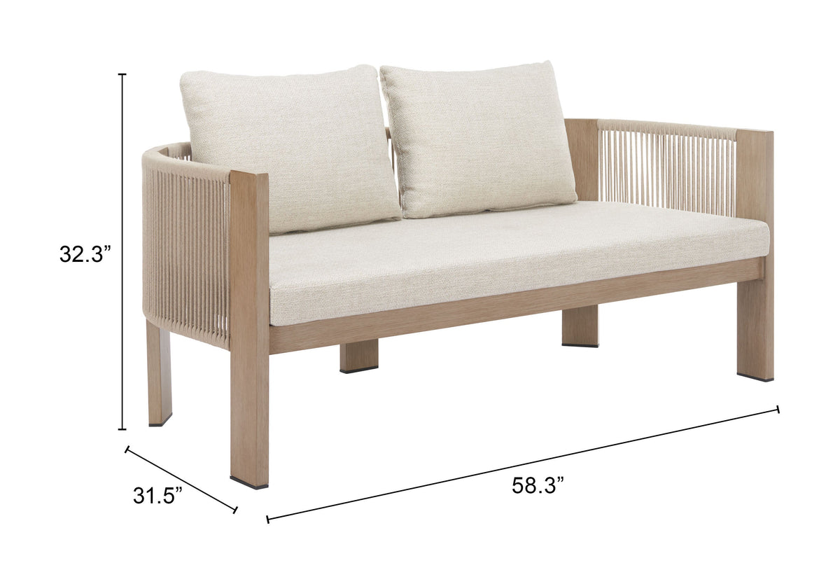 Rebel Beige Outdoor Sofa - Ornate Home