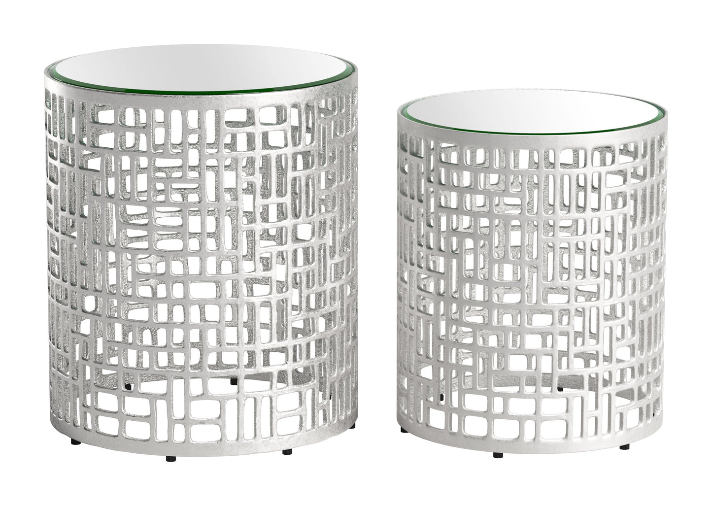 Reden Silver Side Table Set (2-Piece) - Ornate Home
