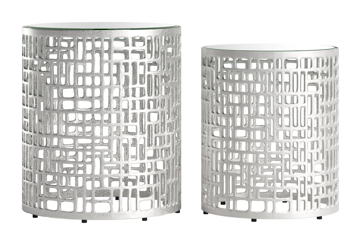 Reden Silver Side Table Set (2-Piece) - Ornate Home