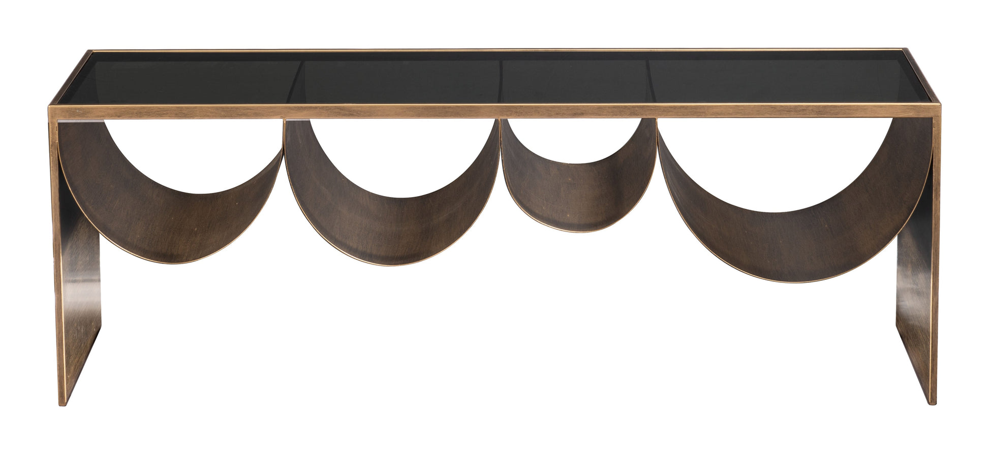 Reed Brass & Black Coffee Table - Ornate Home