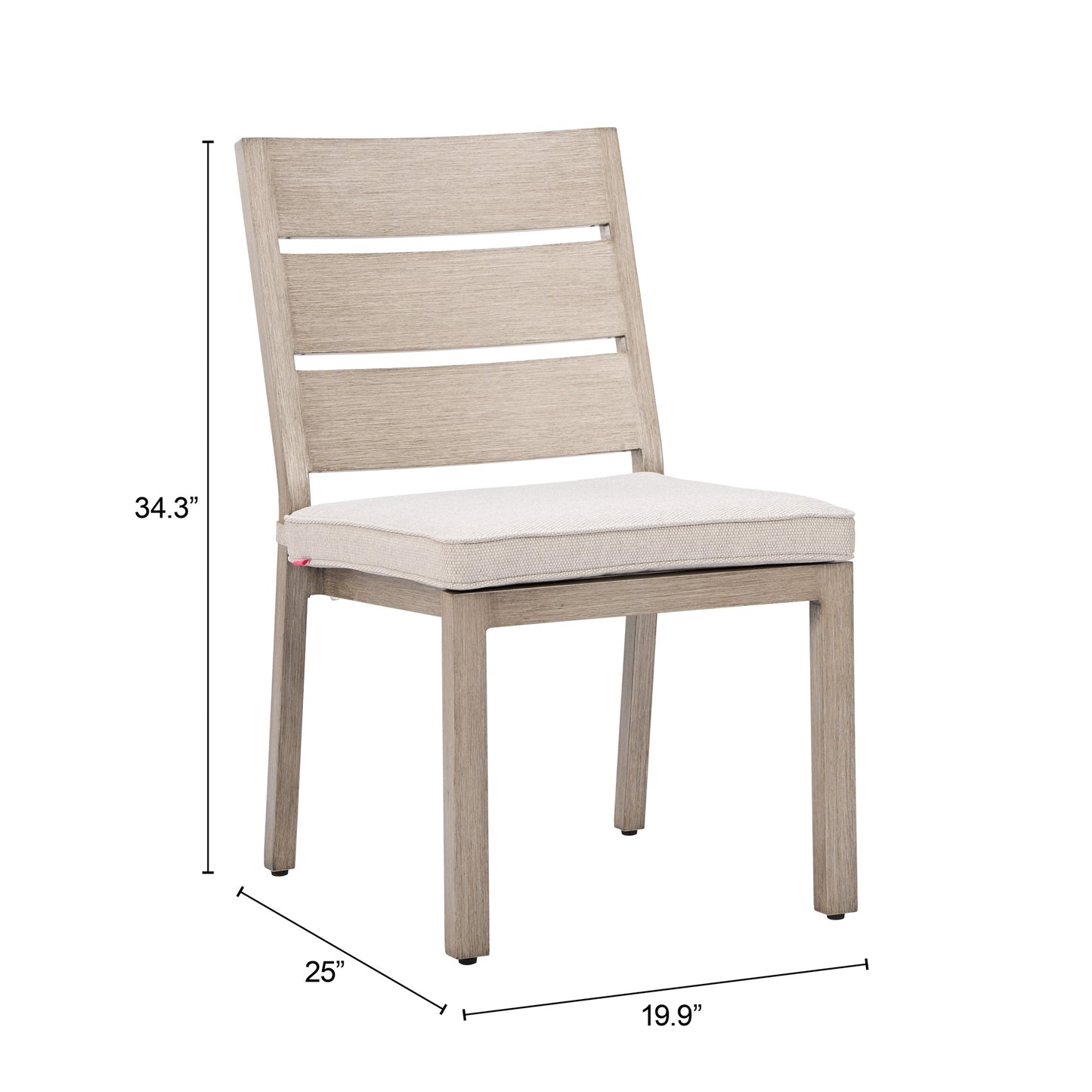 Reefline Gray Outdoor Armless Dining Chair (Set of 2) - Ornate Home
