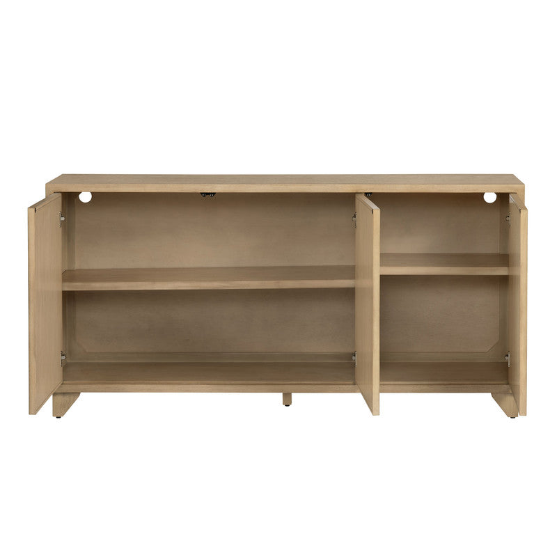 Reese Tan Three-Door Sideboard - Ornate Home
