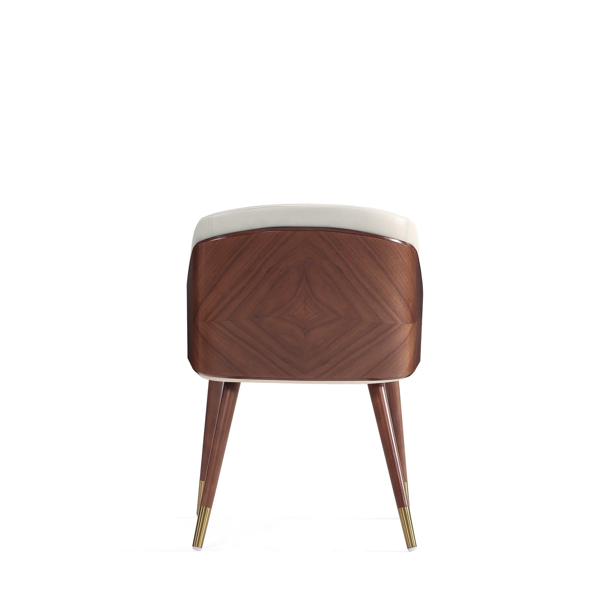 Reeva Dining Chair in Walnut and Cream - Ornate Home