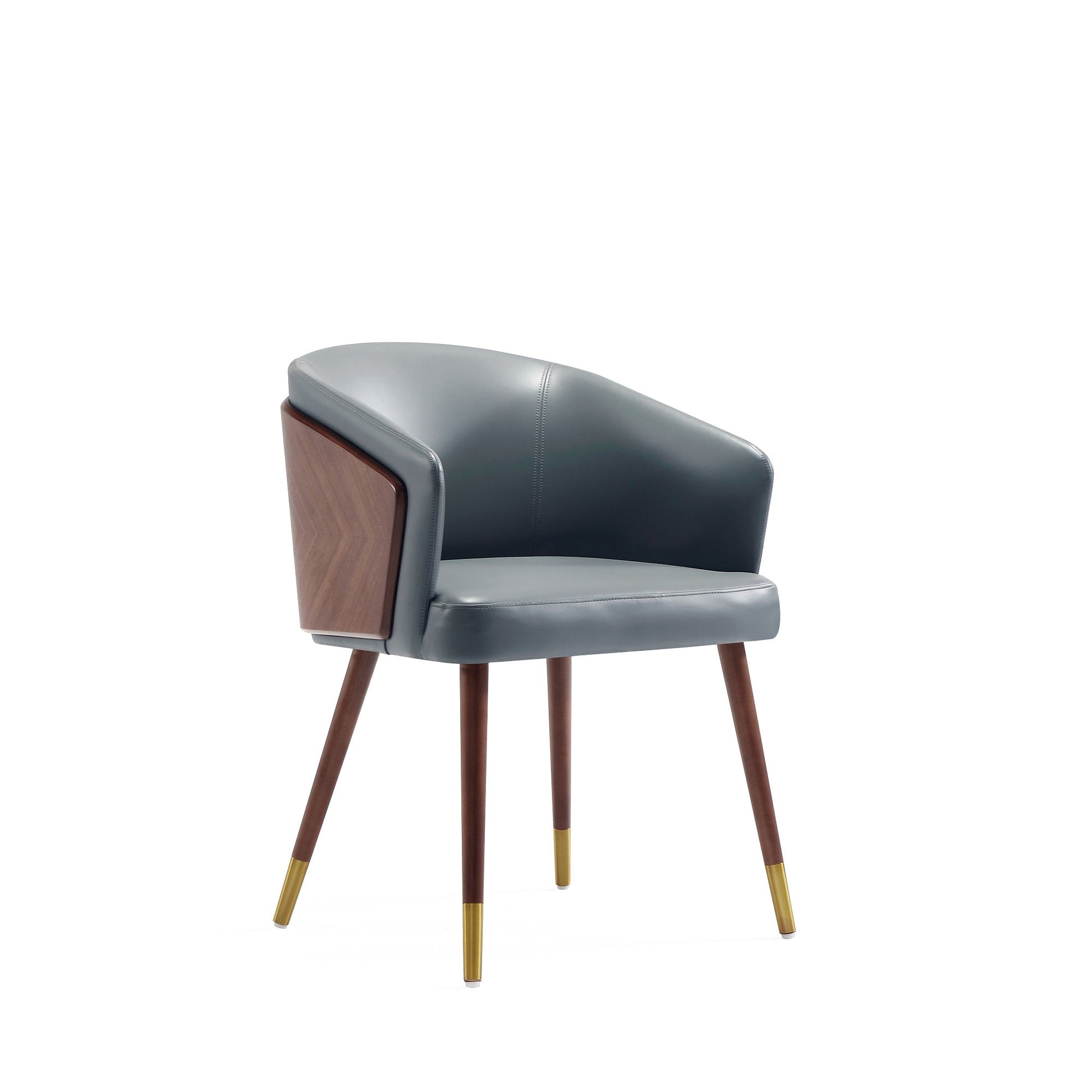 Reeva Dining Chair in Walnut and Graphite Grey - Ornate Home