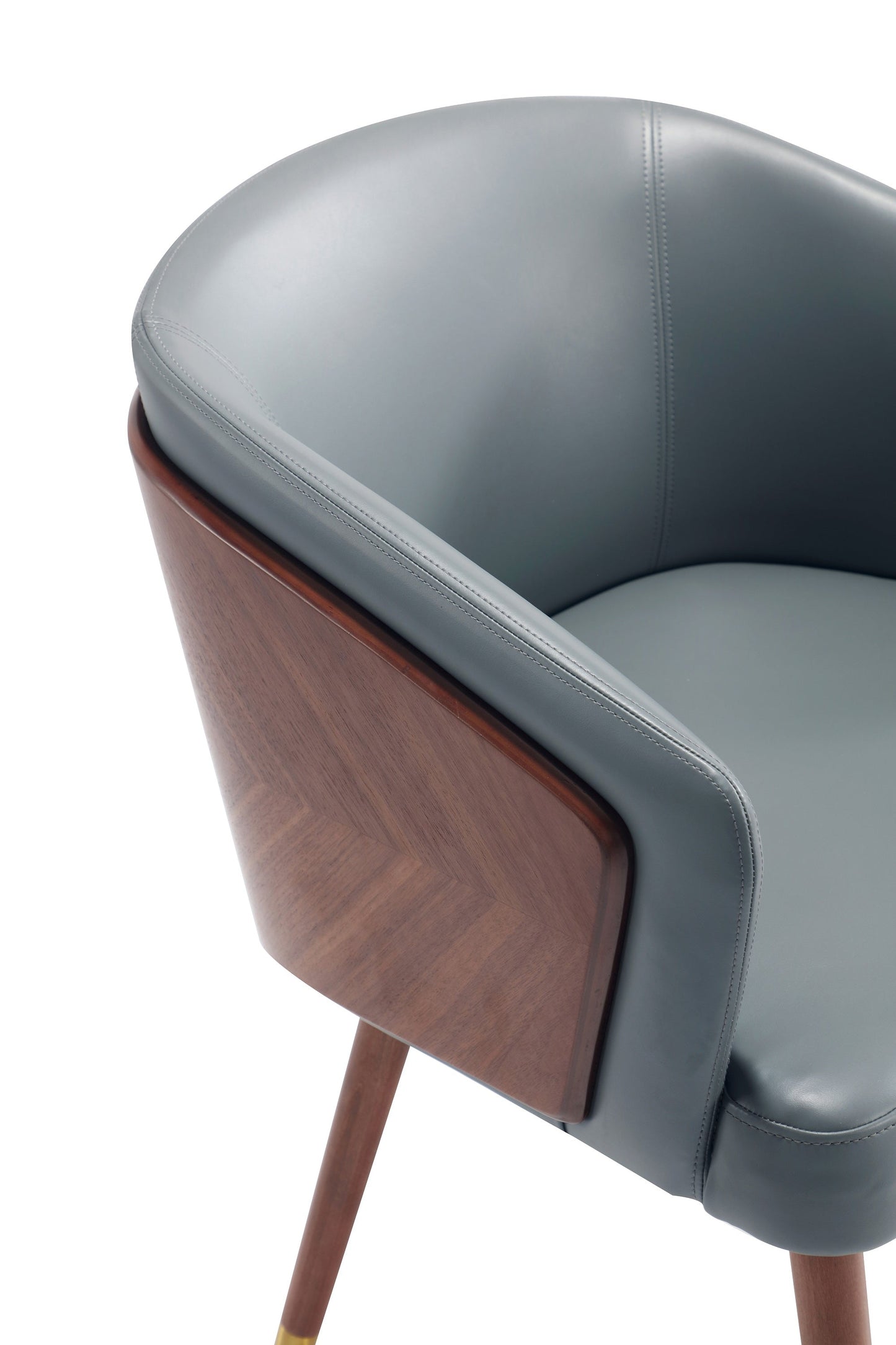 Reeva Dining Chair in Walnut and Graphite Grey (set of 2) - Ornate Home