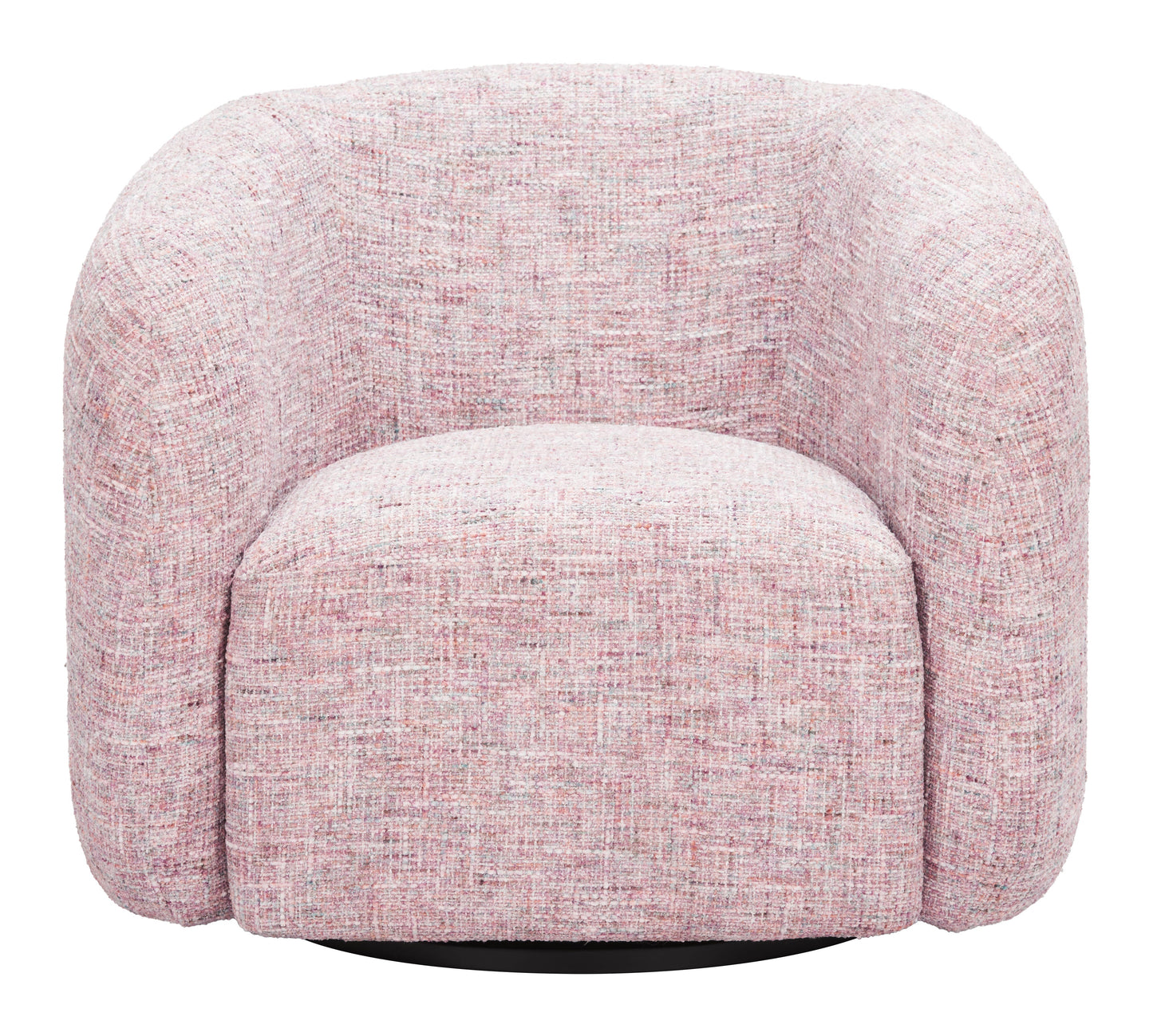 Refine Pink Tweed Swivel Chair - Ornate Home