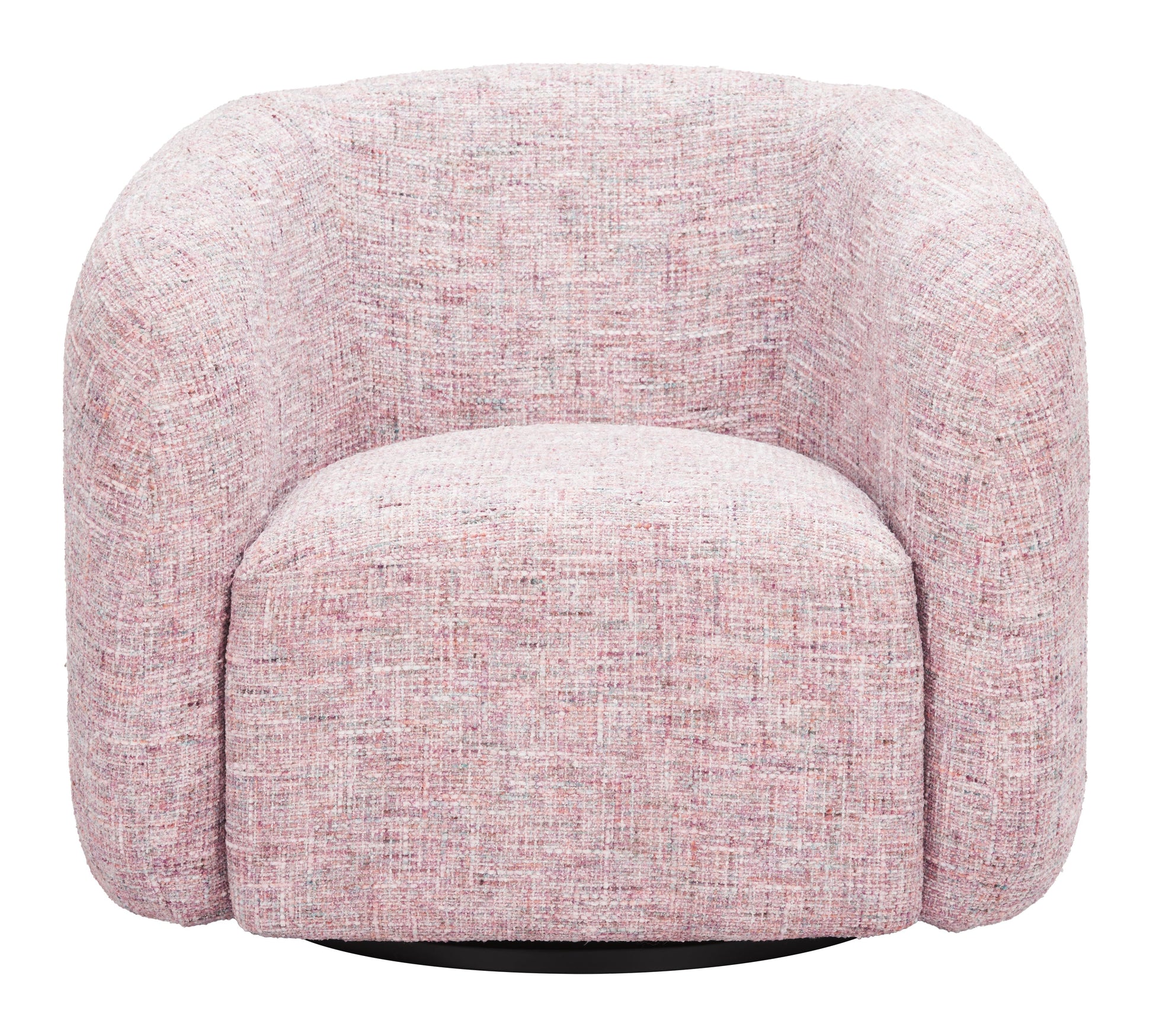 Refine Pink Tweed Swivel Chair - Ornate Home