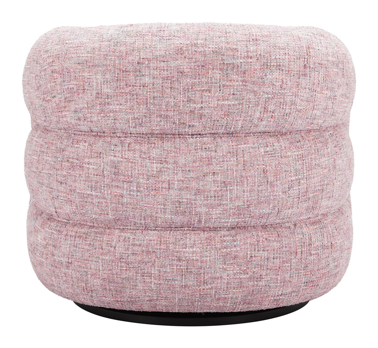 Refine Pink Tweed Swivel Chair - Ornate Home