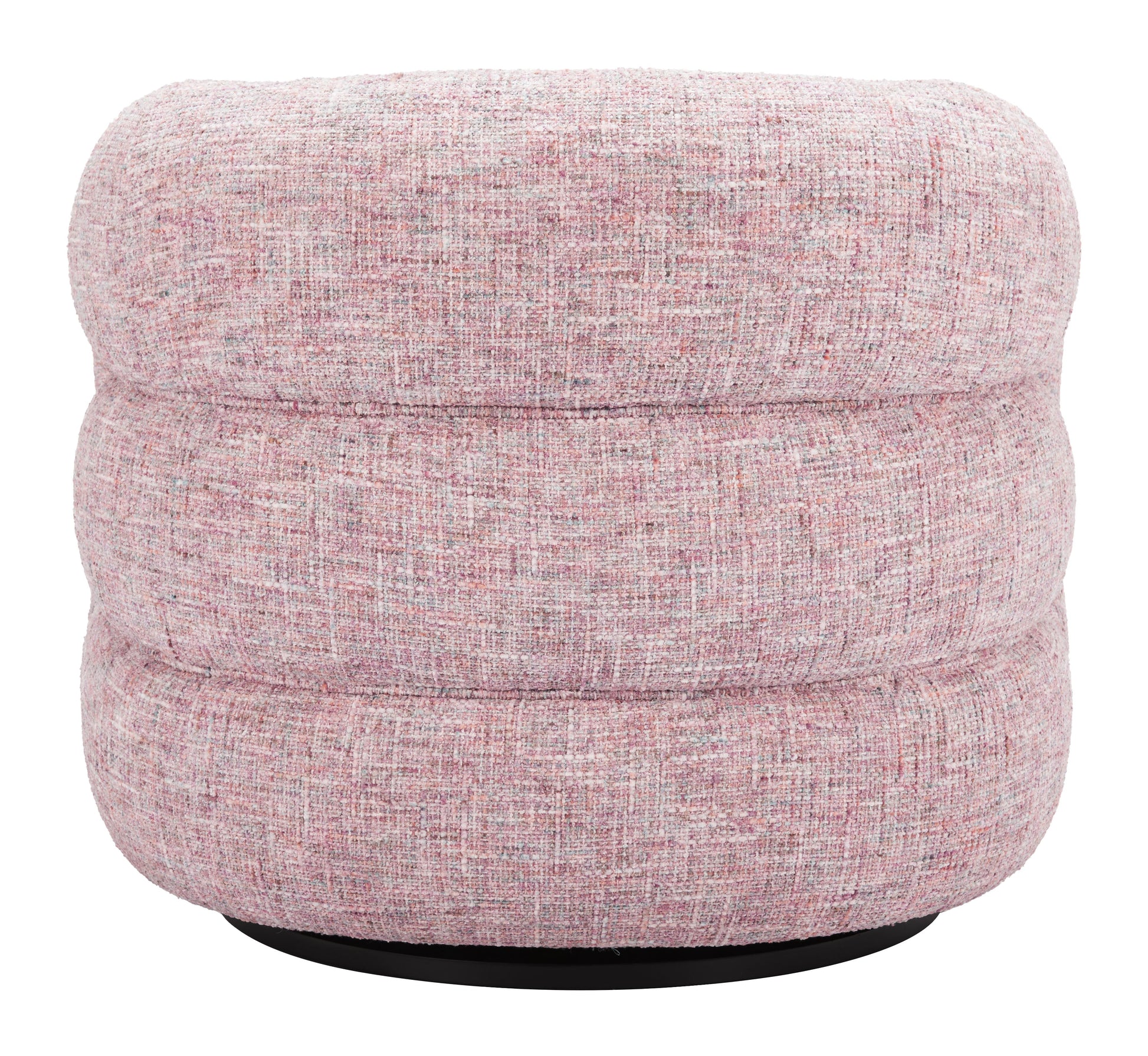Refine Pink Tweed Swivel Chair - Ornate Home