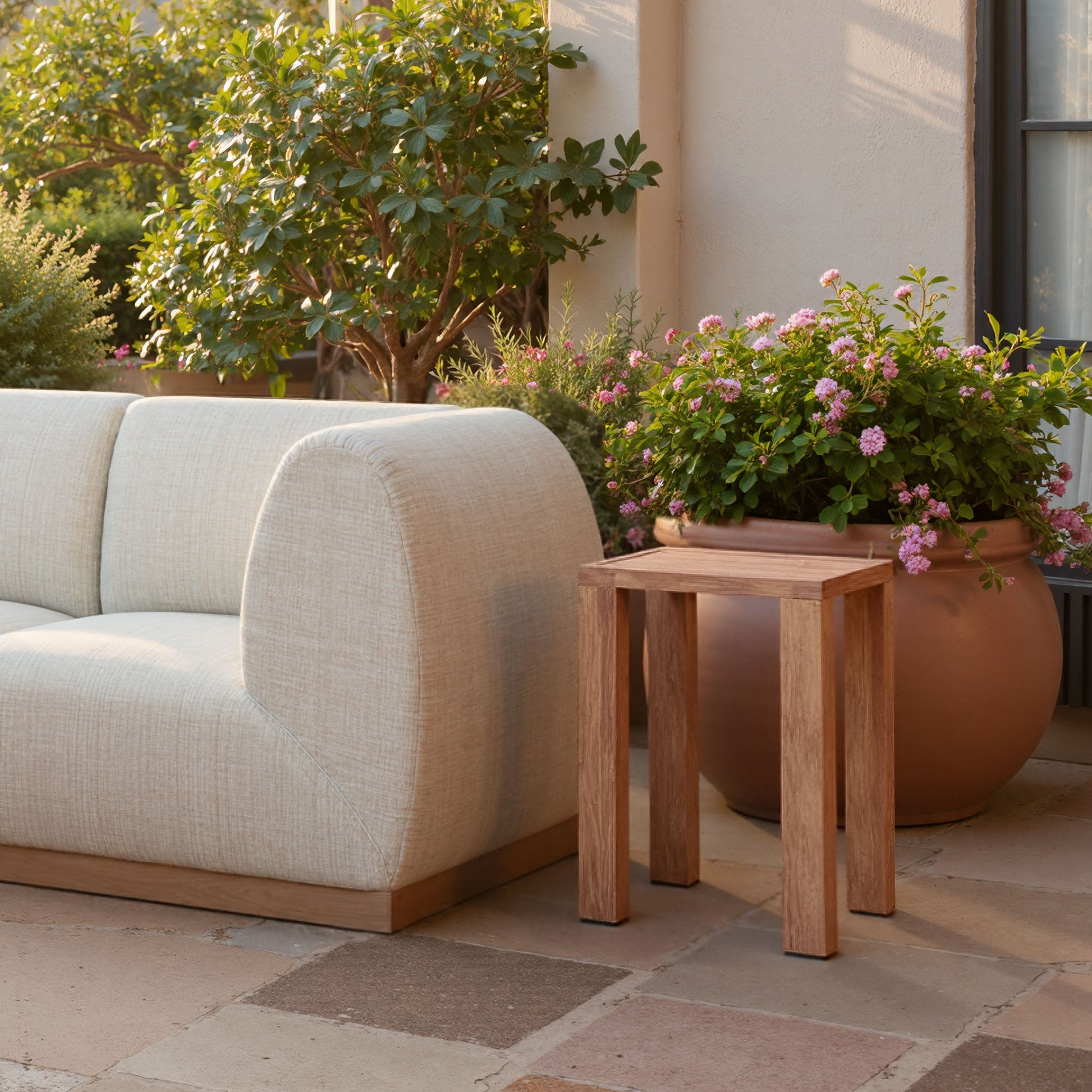 Regels Natural Outdoor Side Table - Ornate Home