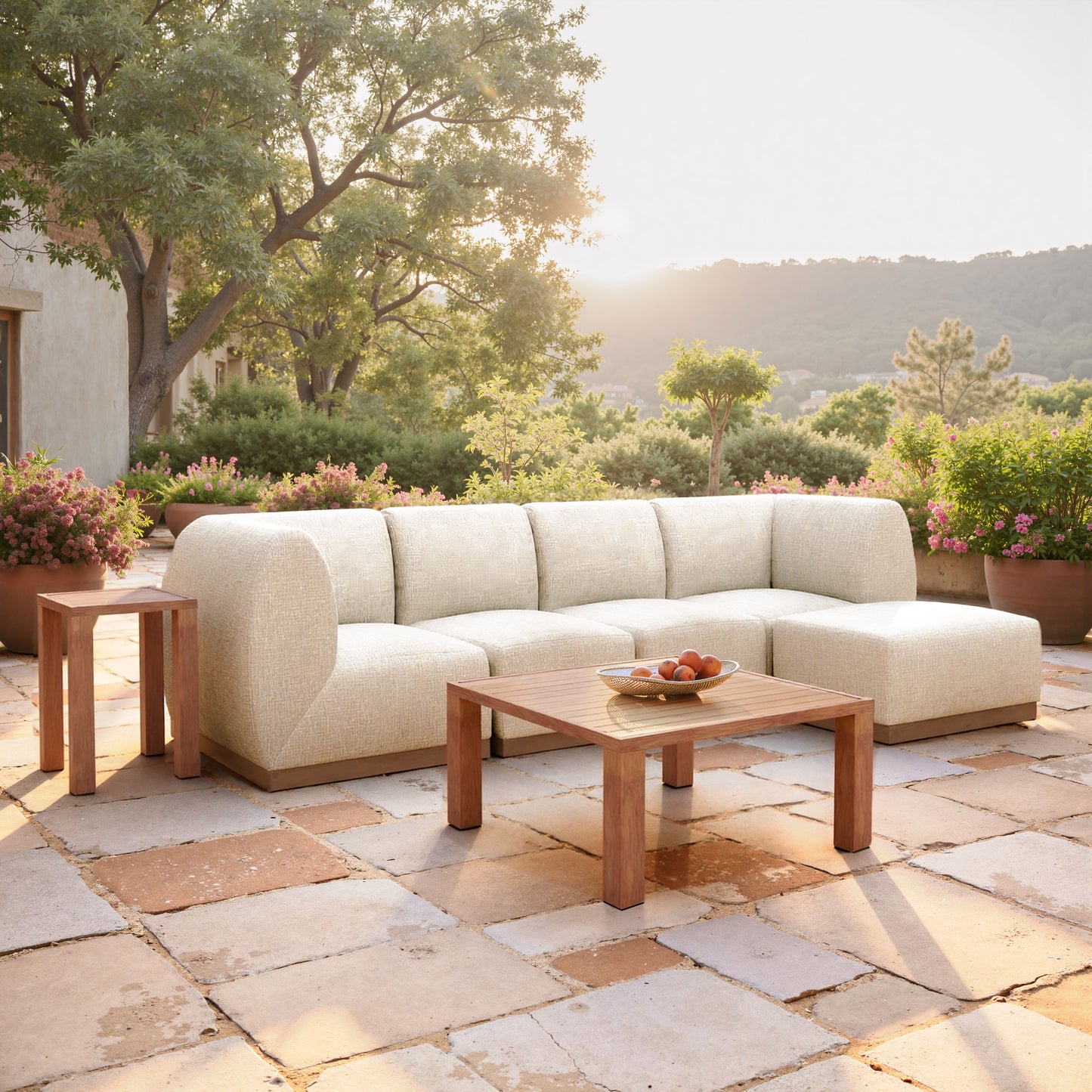 Regels Natural Outdoor Side Table - Ornate Home