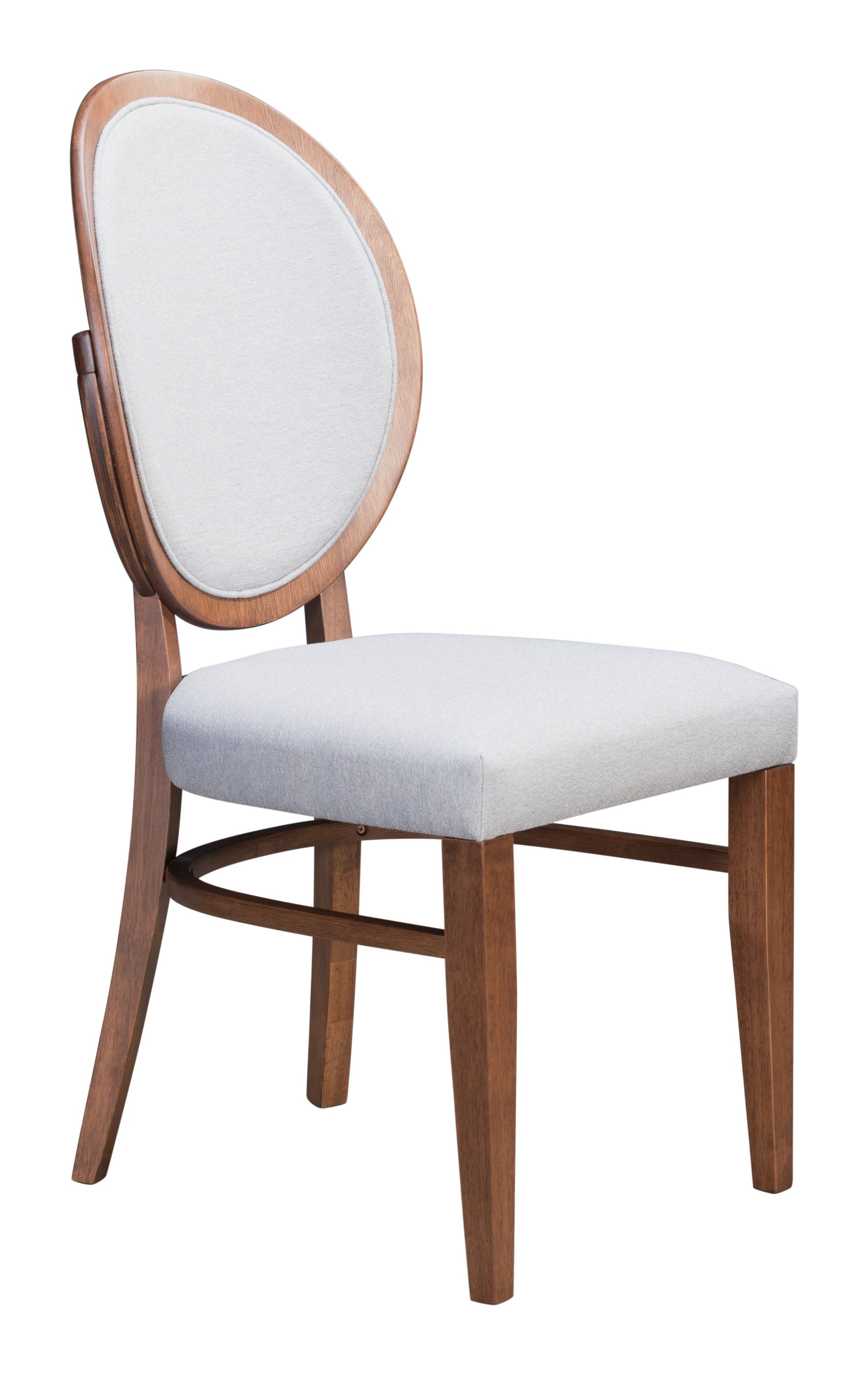 Regents Walnut & Light Gray Dining Chair (Set of 2) - Ornate Home