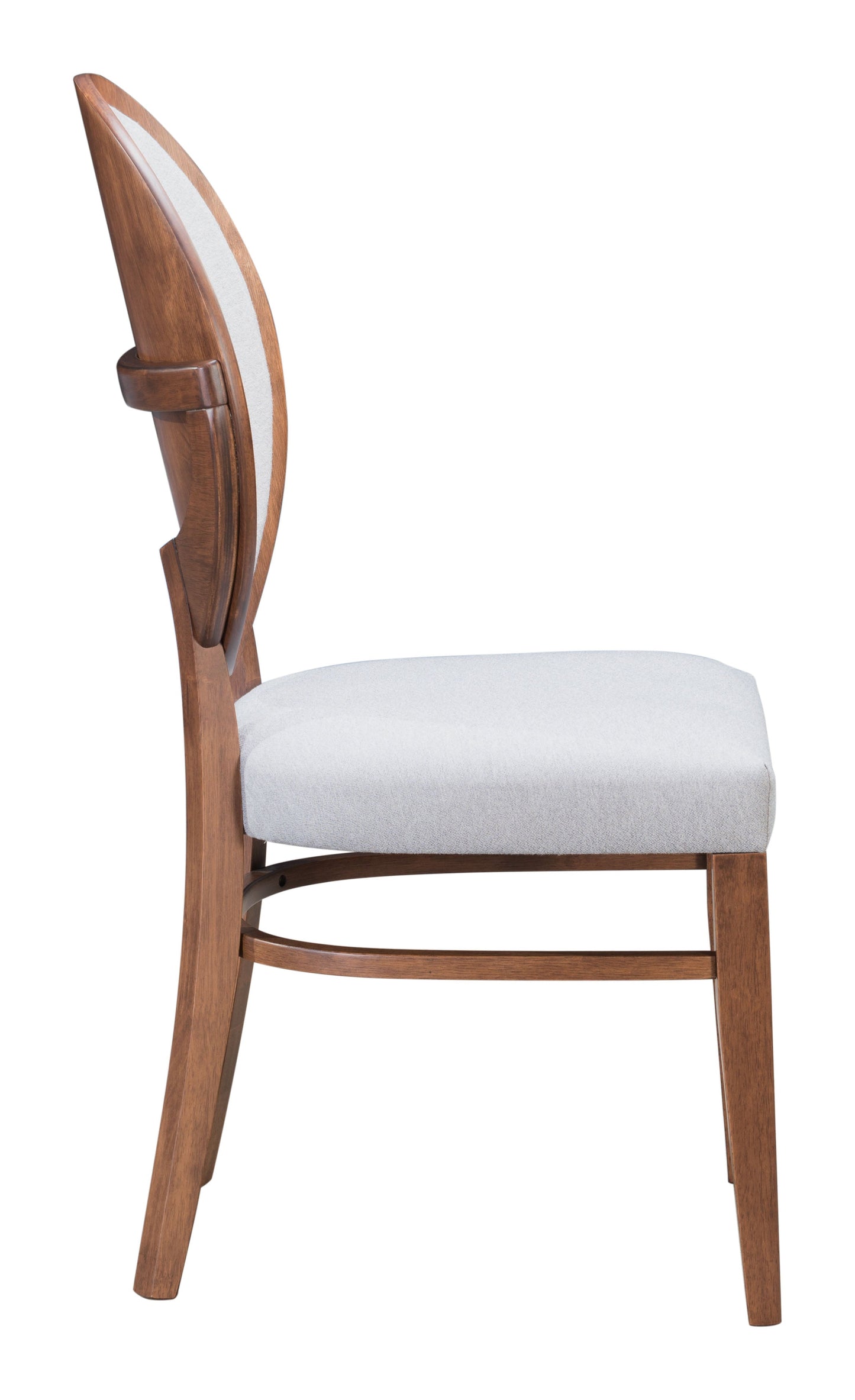 Regents Walnut & Light Gray Dining Chair (Set of 2) - Ornate Home