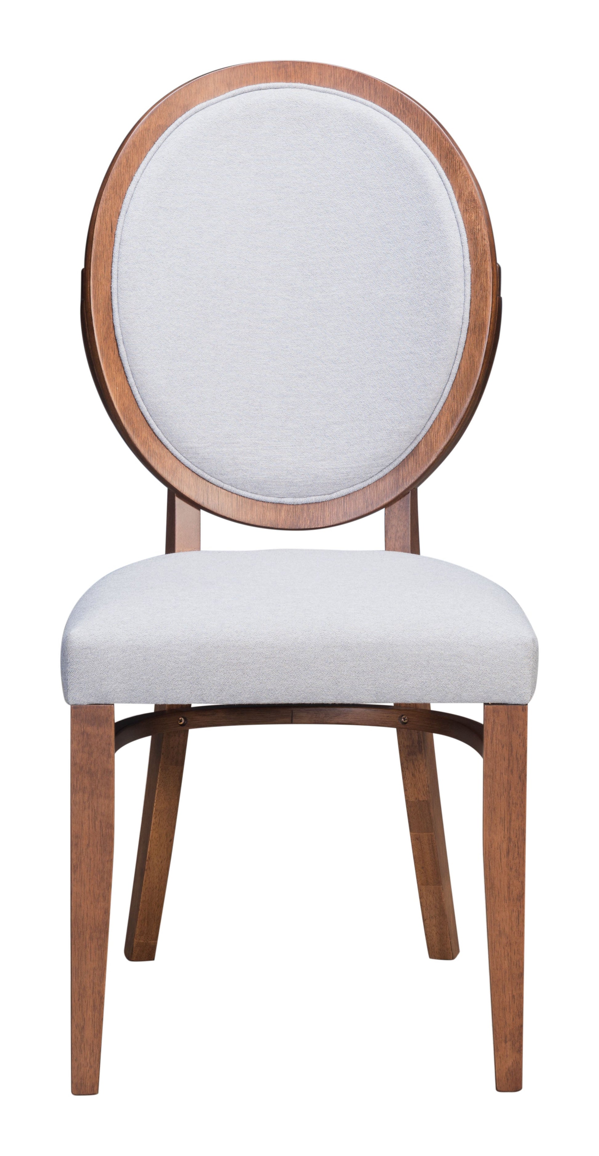 Regents Walnut & Light Gray Dining Chair (Set of 2) - Ornate Home