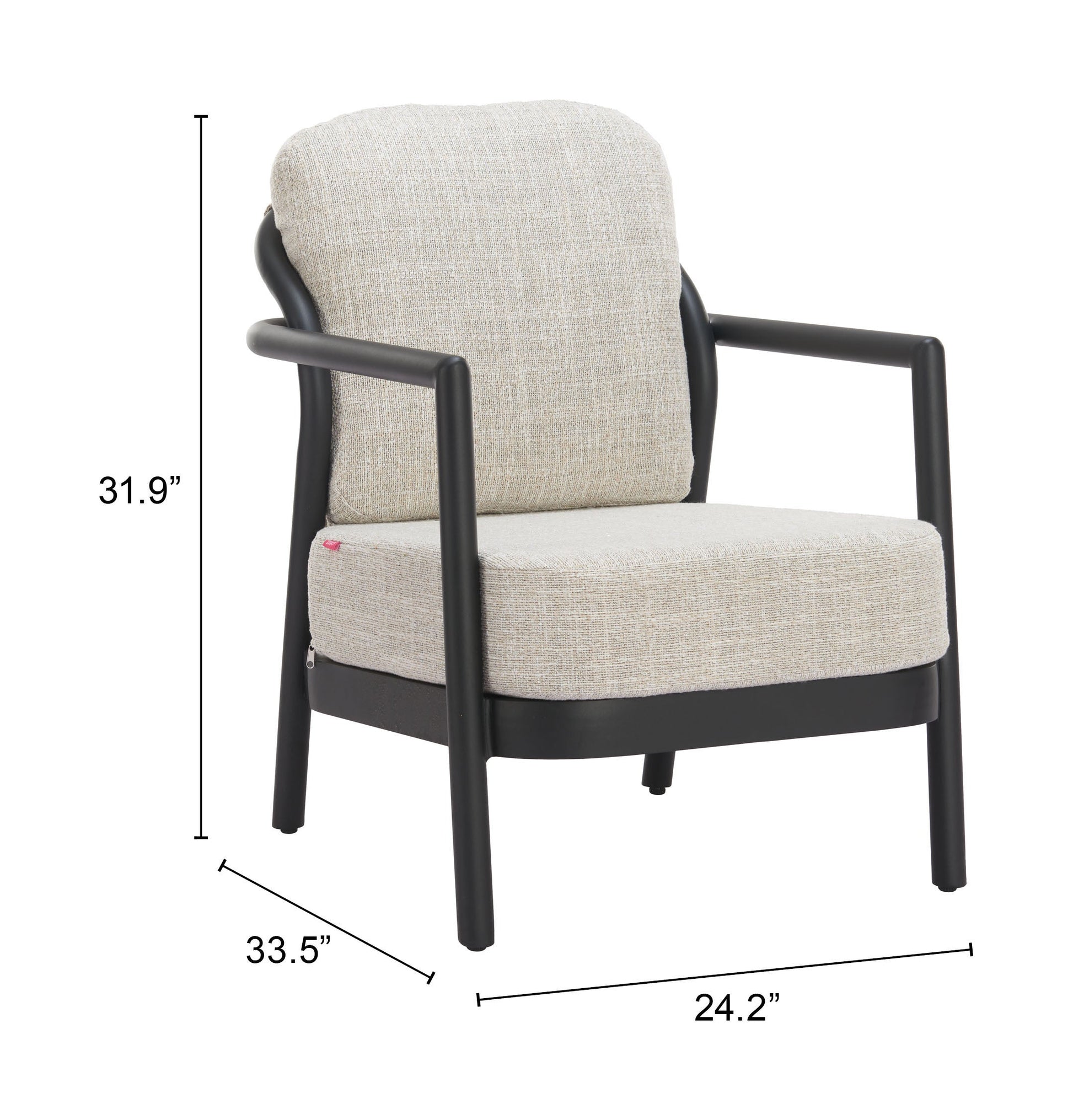 Rein Beige Outdoor Accent Chair - Ornate Home