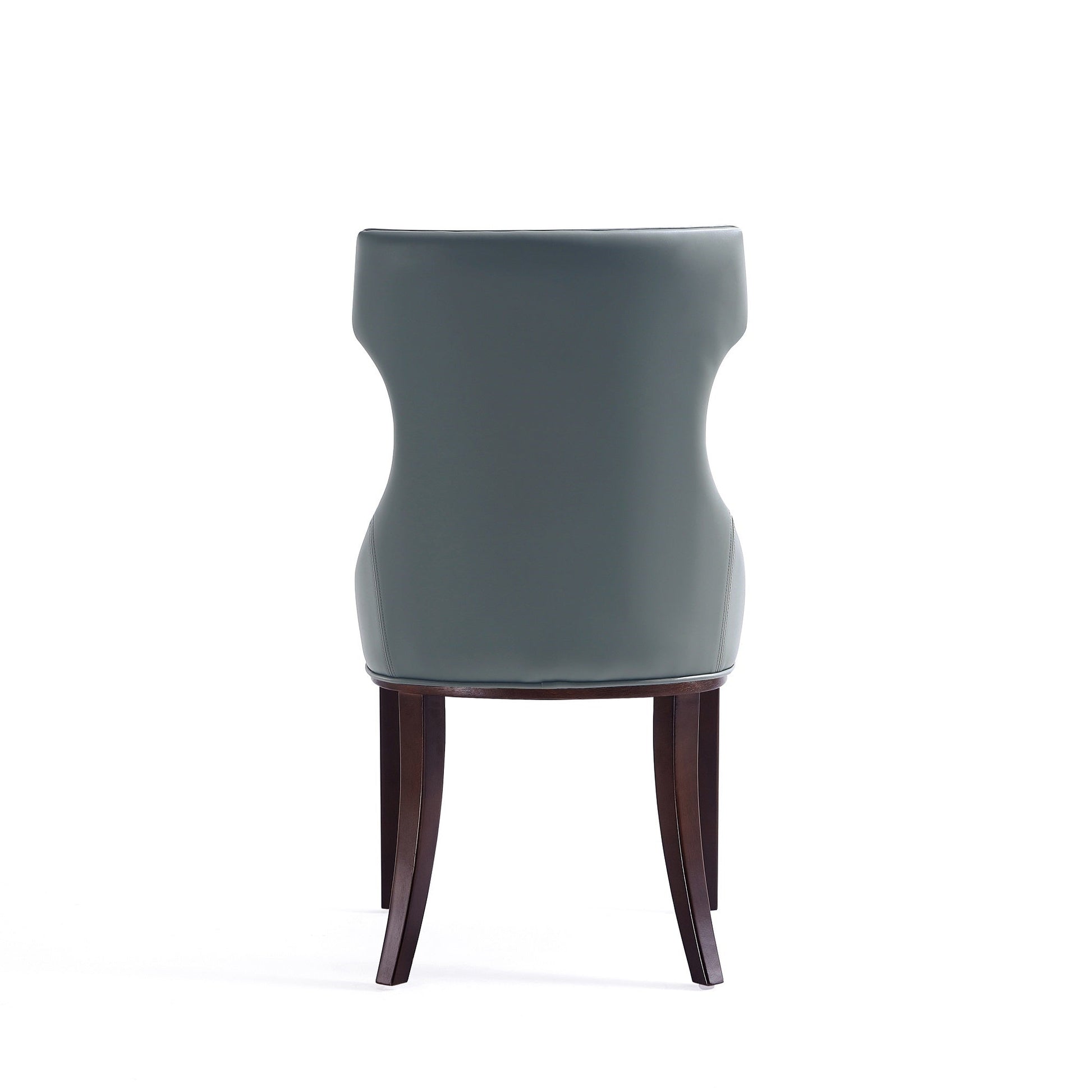 Reine Faux Leather Dining Chair in Pebble Grey (set of 2) - Ornate Home