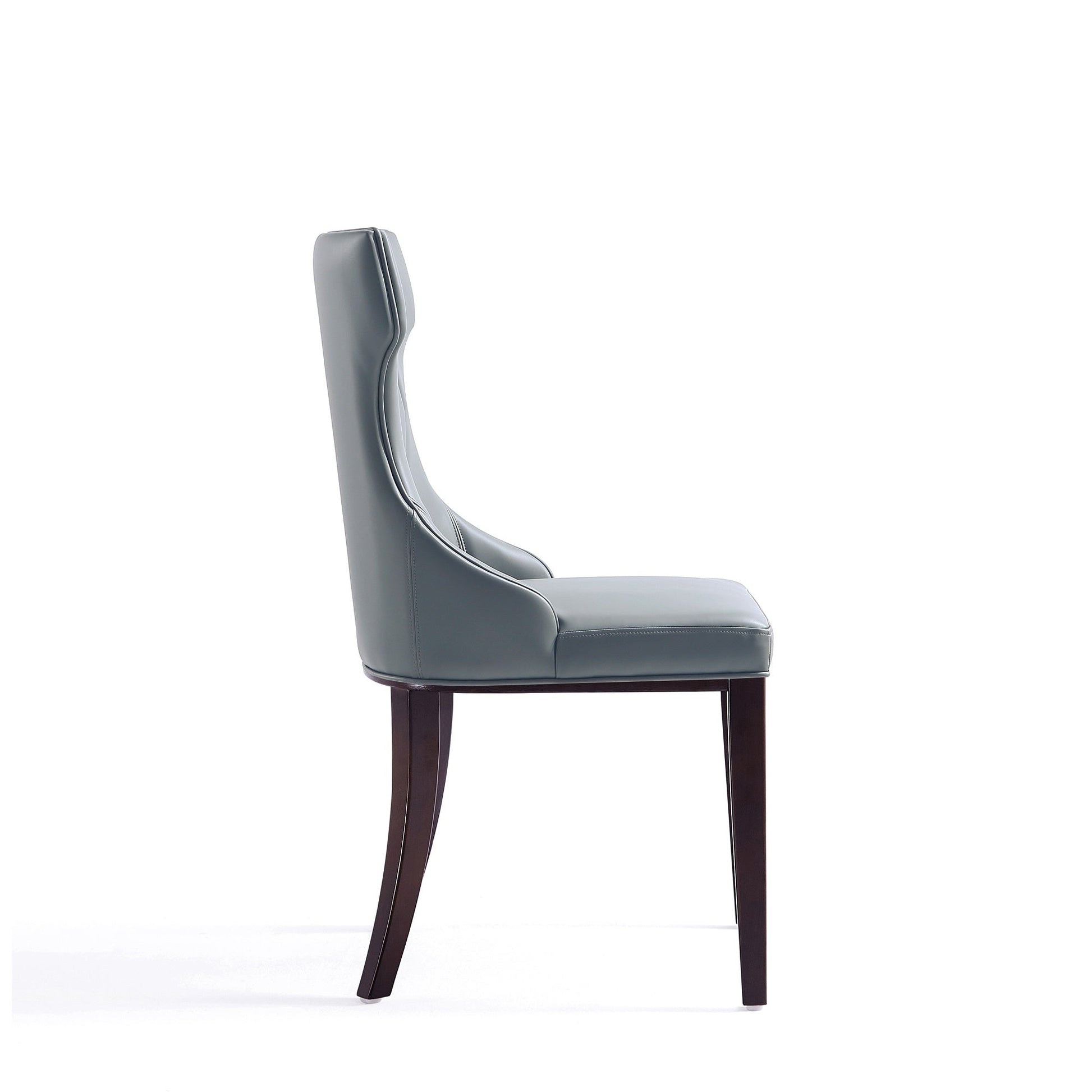 Reine Faux Leather Dining Chair in Pebble Grey (set of 4) - Ornate Home