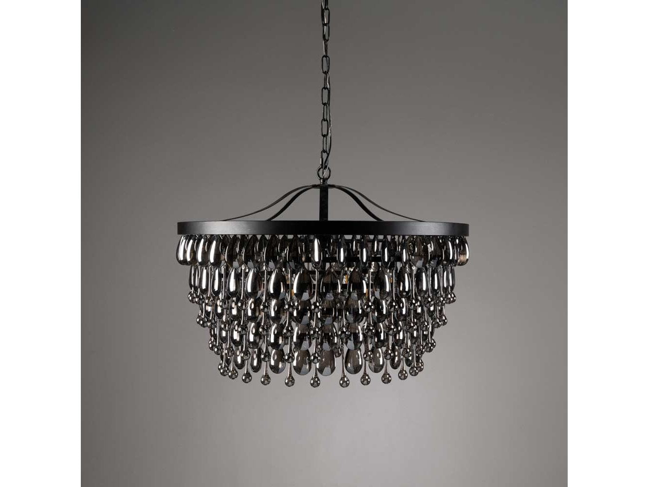 Renata Black Chandelier (28" W) - Ornate Home