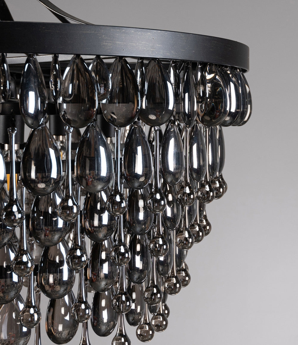 Renata Black Chandelier (28" W) - Ornate Home