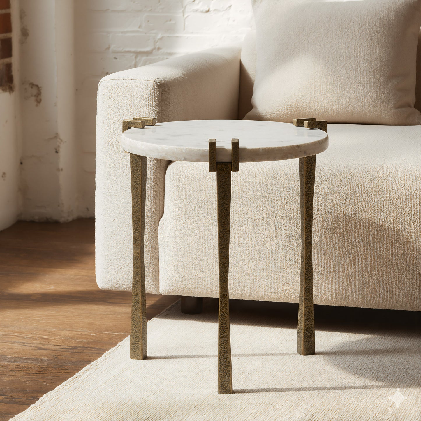 Rench White Side Table - Ornate Home