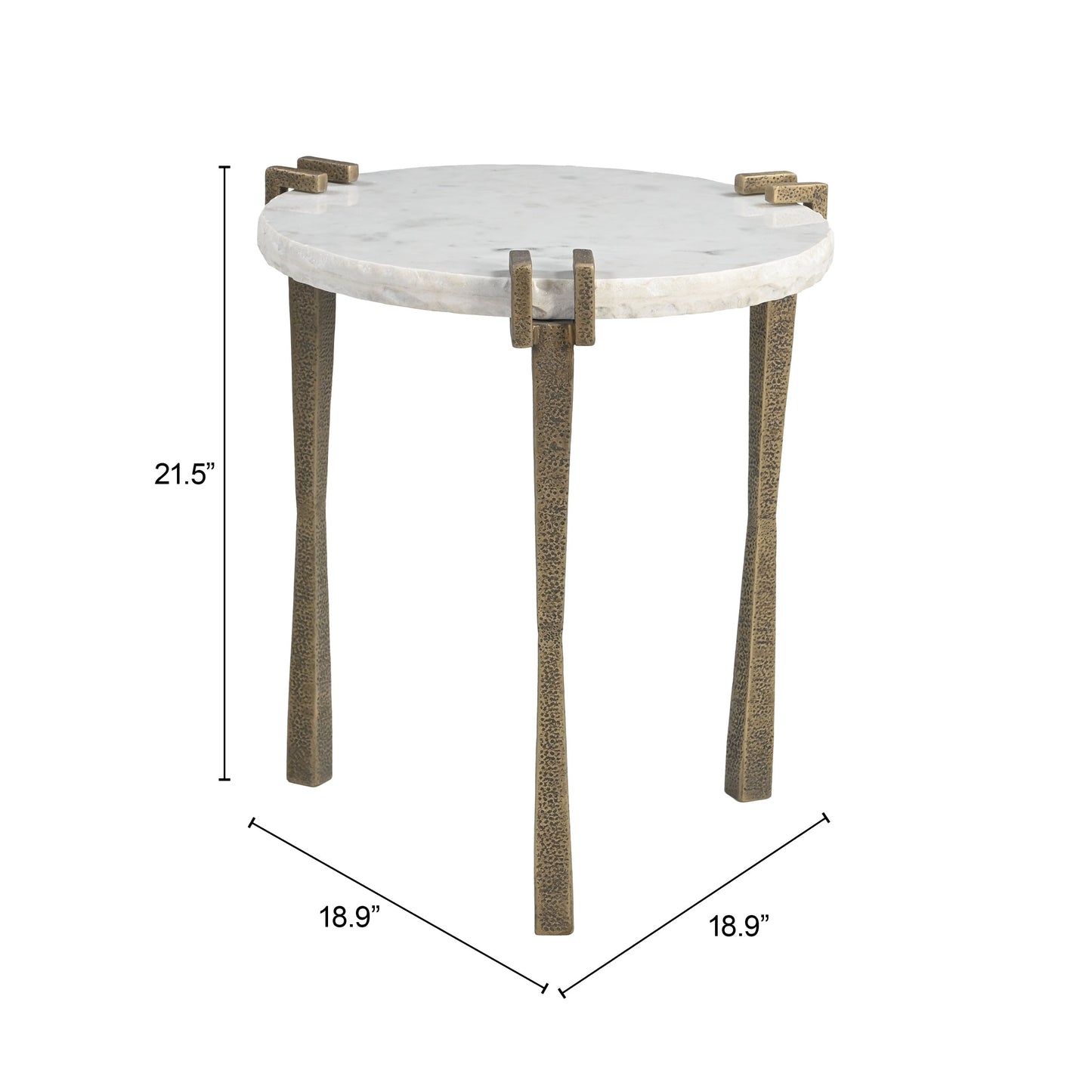 Rench White Side Table - Ornate Home