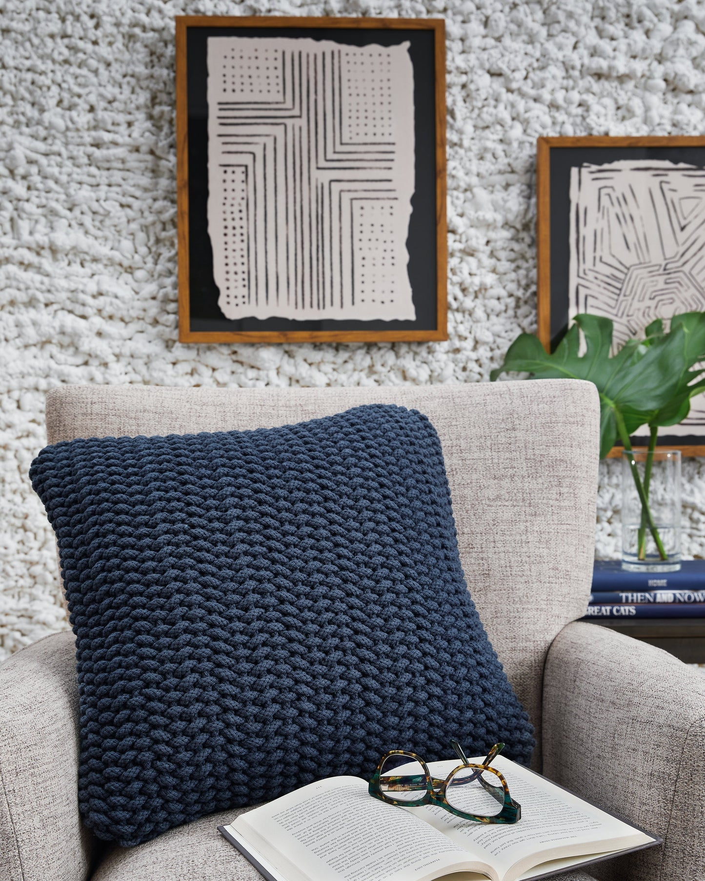 Renemore Blue Pillow- Viva Furn