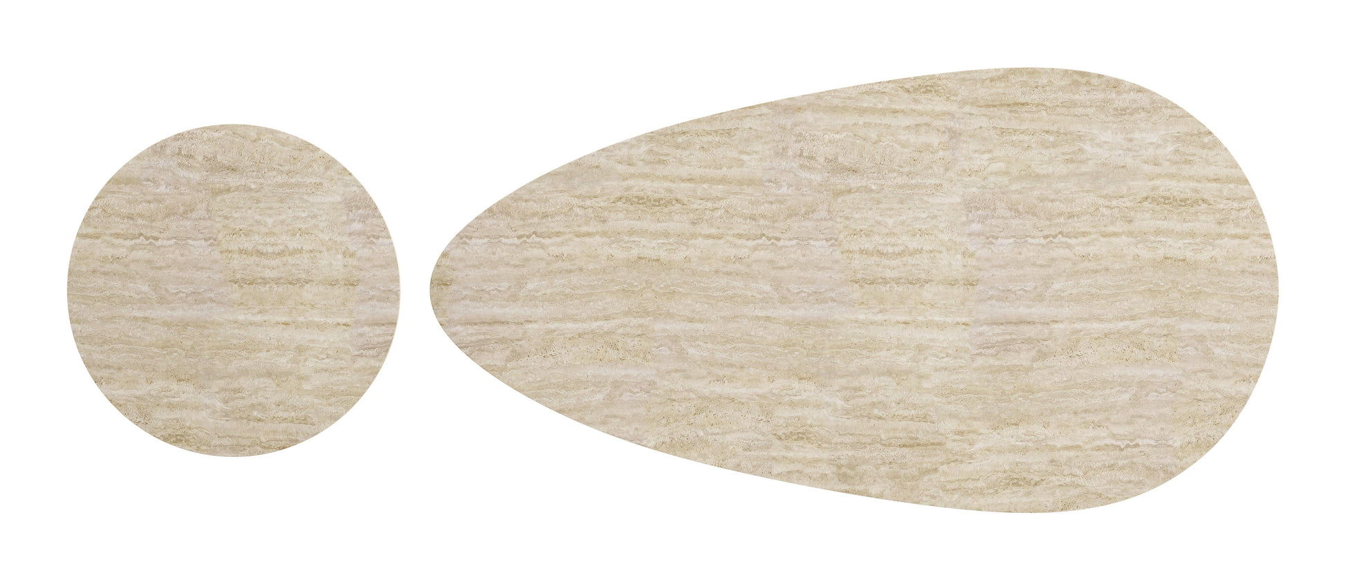 Reyes Natural & Black Coffee Table Set (2-Piece) - Ornate Home