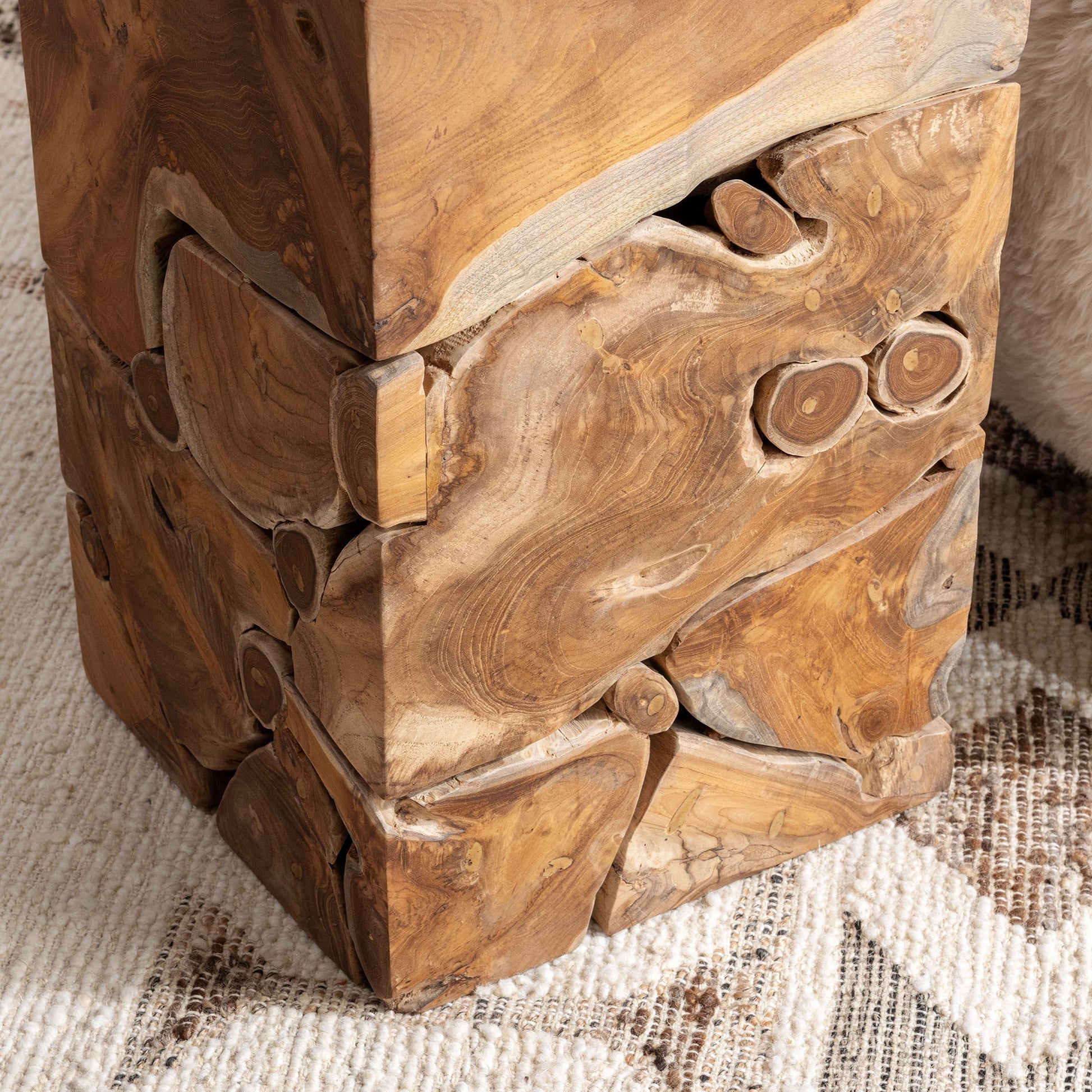 Rhea Natural Accent Table - Ornate Home
