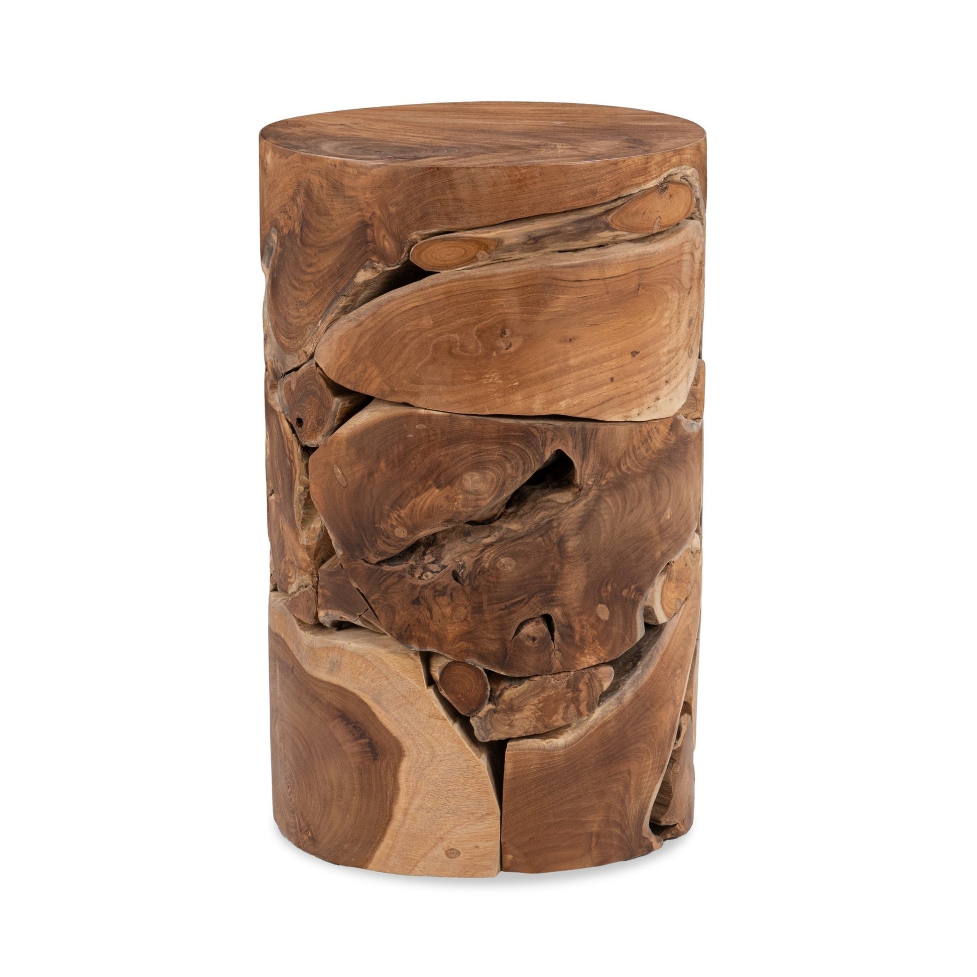 Rhea Natural Round Accent Table - Ornate Home