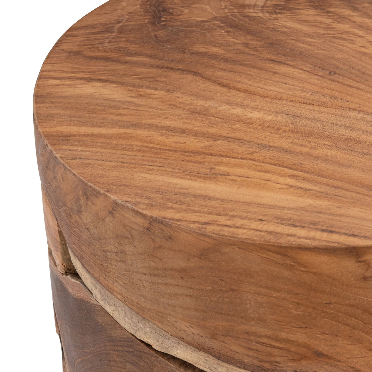 Rhea Natural Round Accent Table - Ornate Home