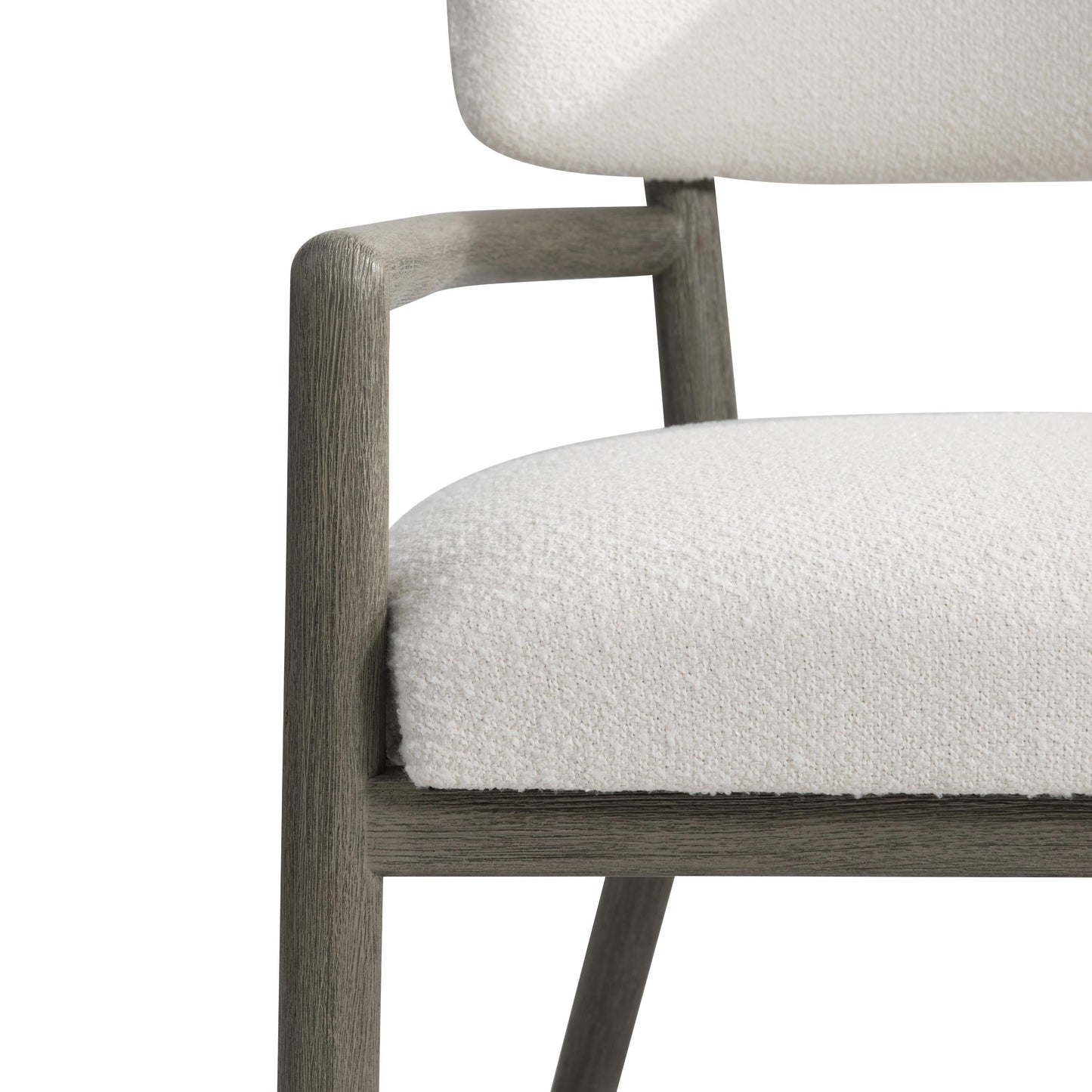 Rhodes Weathered Teak/White/Cream Outdoor Arm Chair - Ornate Home