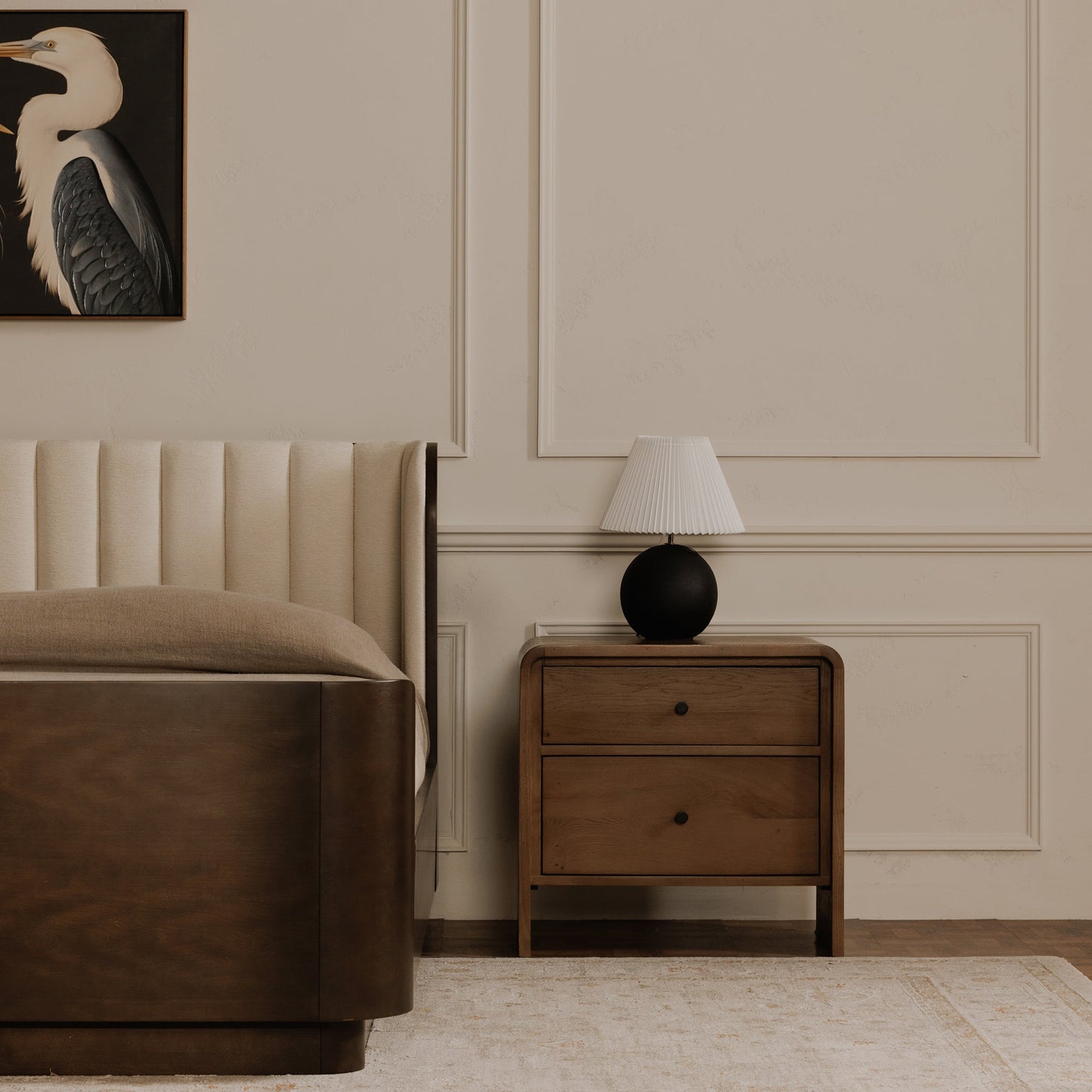 Riley Oak Nightstand - Ornate Home
