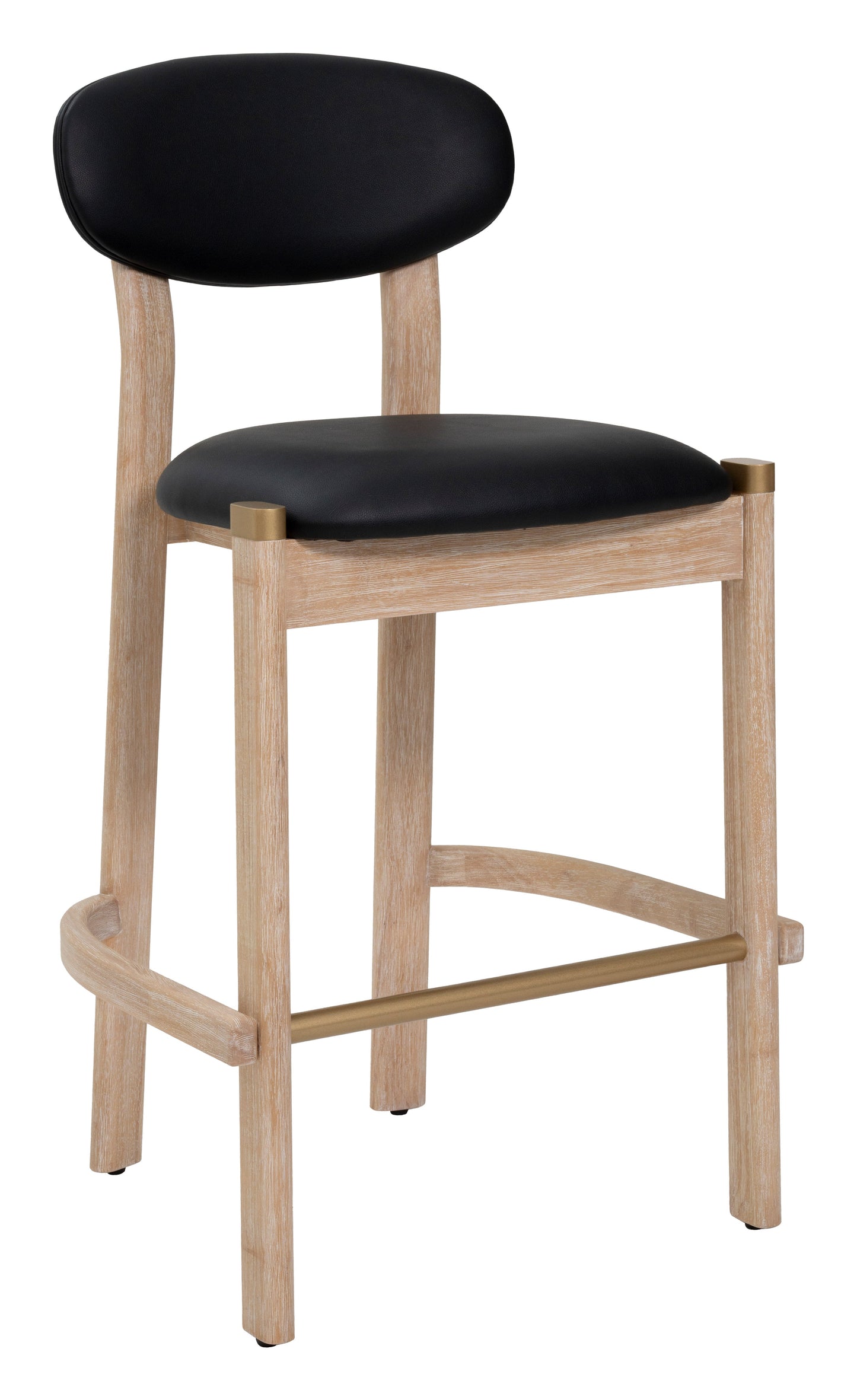 Rilou Black & Natural Barstool (Set of 2) - Ornate Home