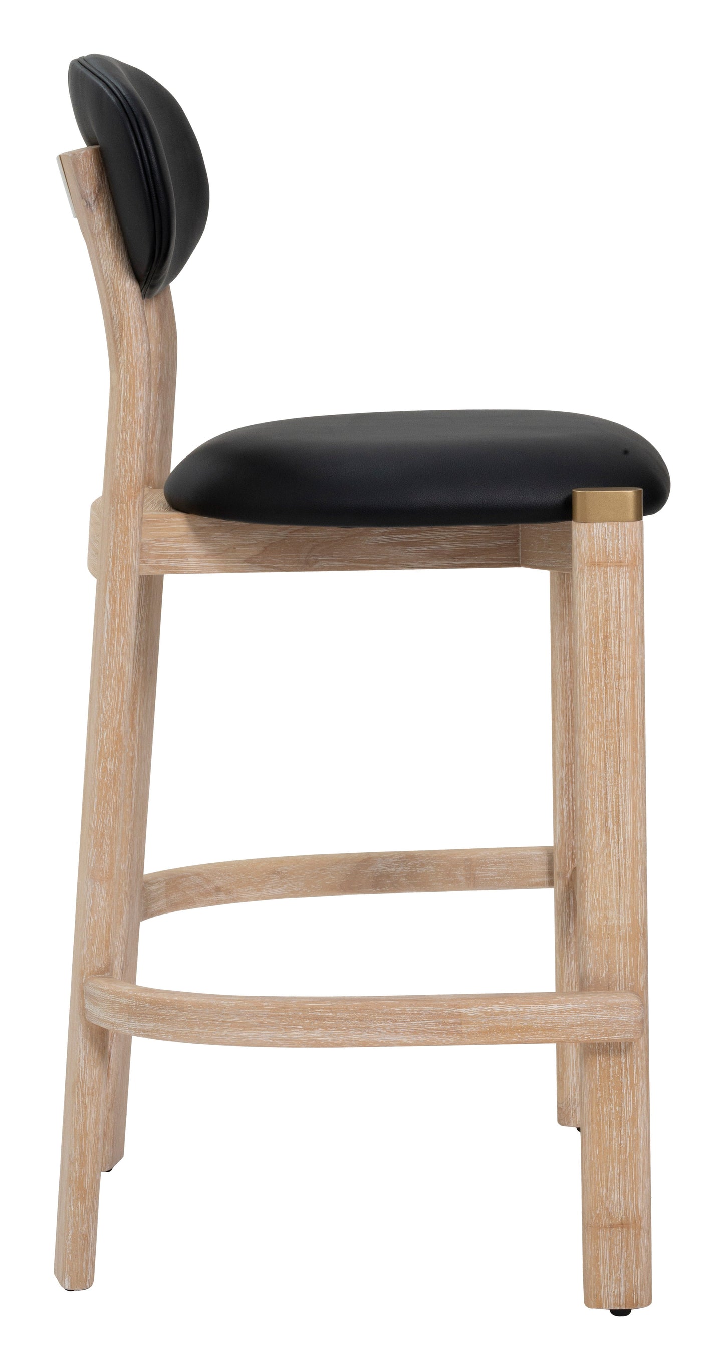 Rilou Black & Natural Barstool (Set of 2) - Ornate Home