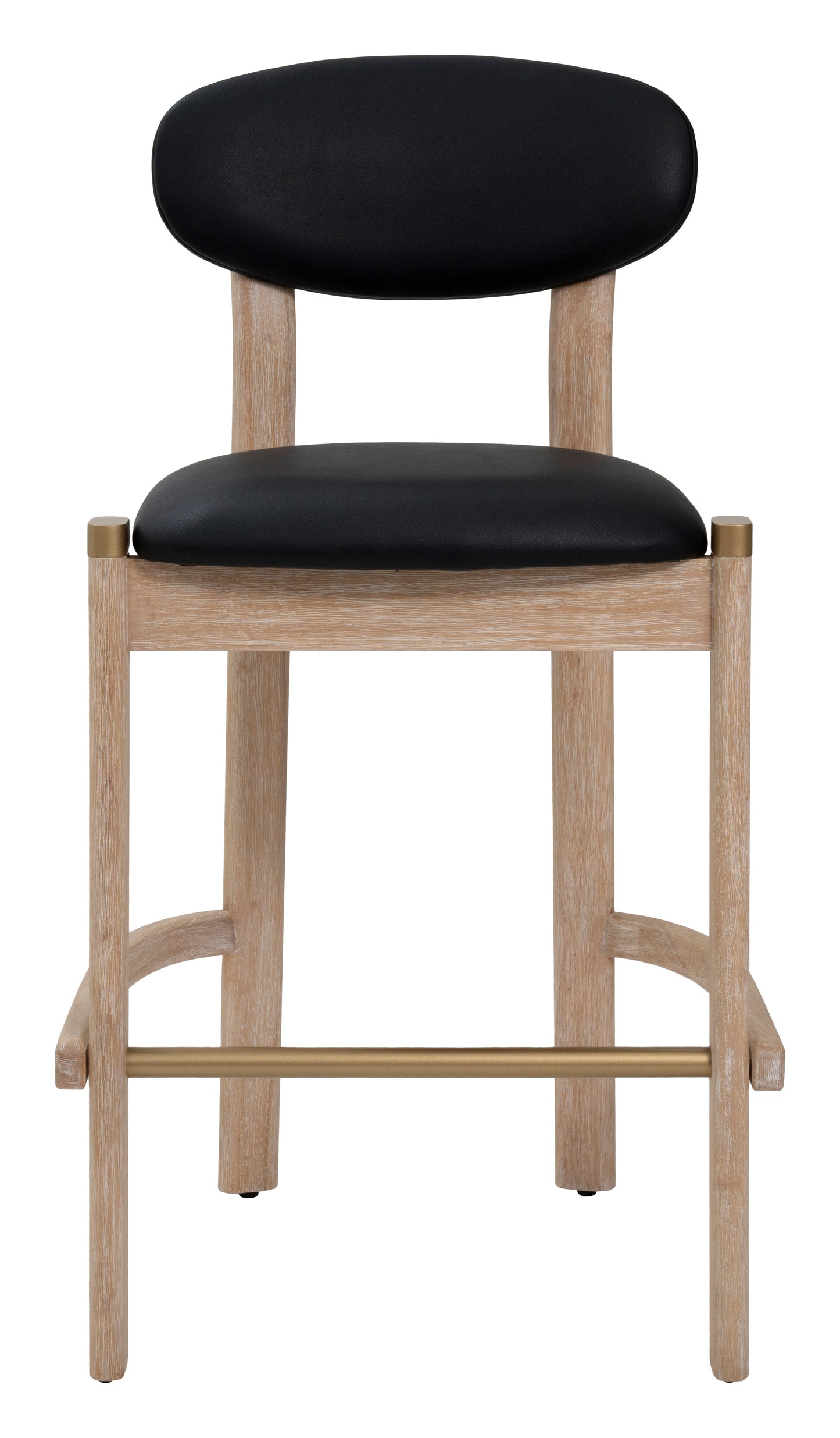 Rilou Black & Natural Barstool (Set of 2) - Ornate Home