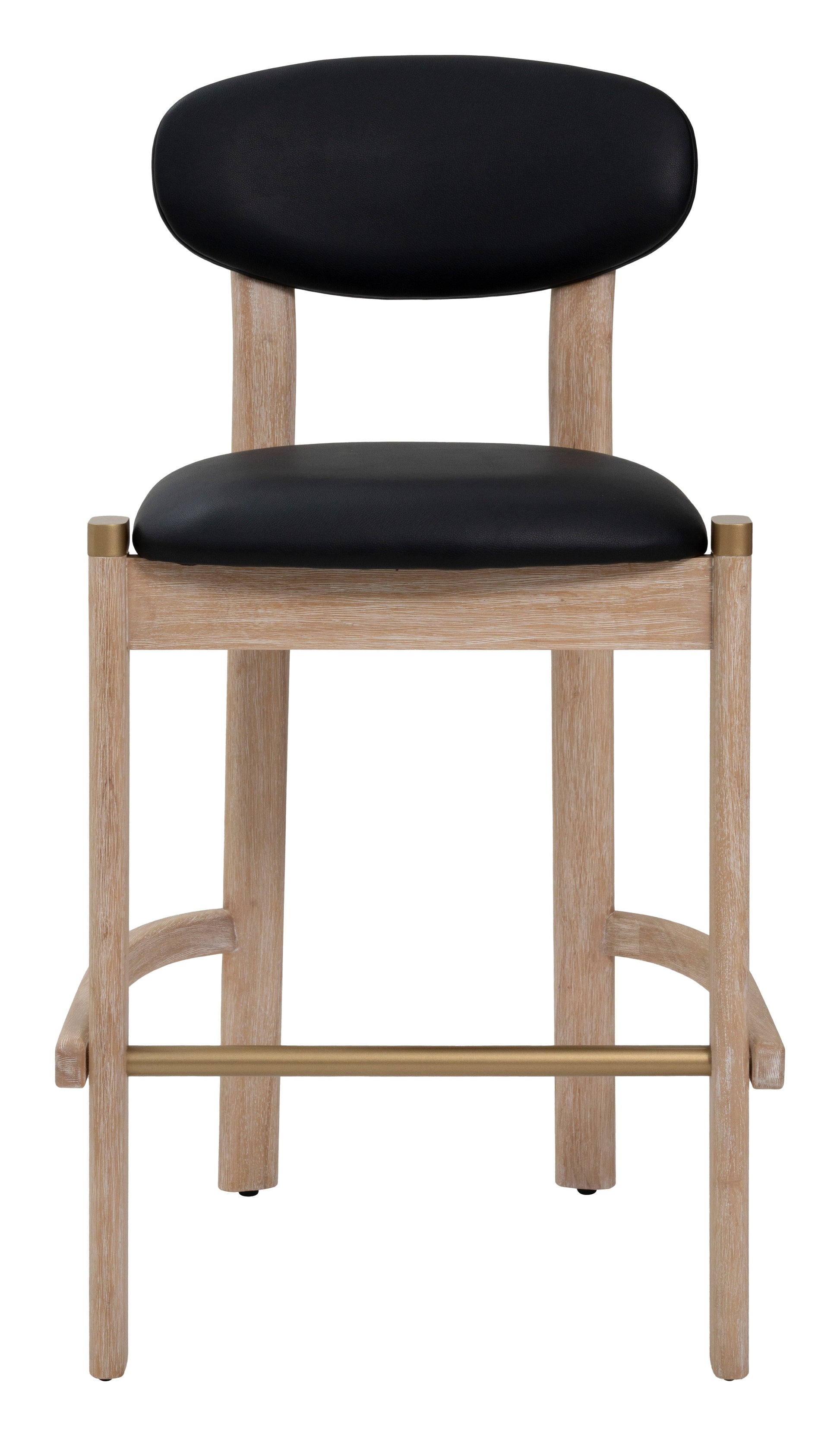 Rilou Black & Natural Barstool (Set of 2) - Ornate Home