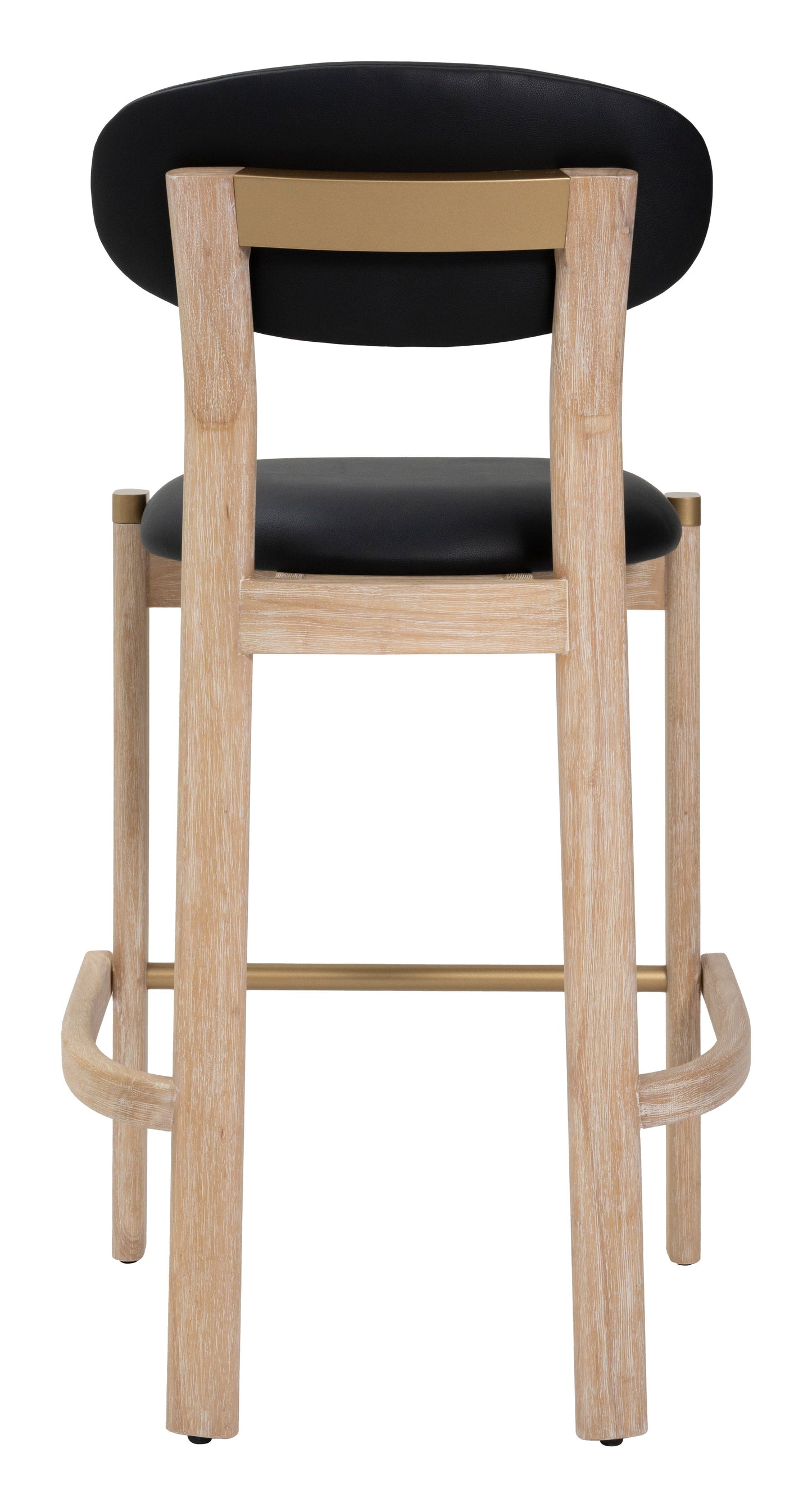 Rilou Black & Natural Barstool (Set of 2) - Ornate Home