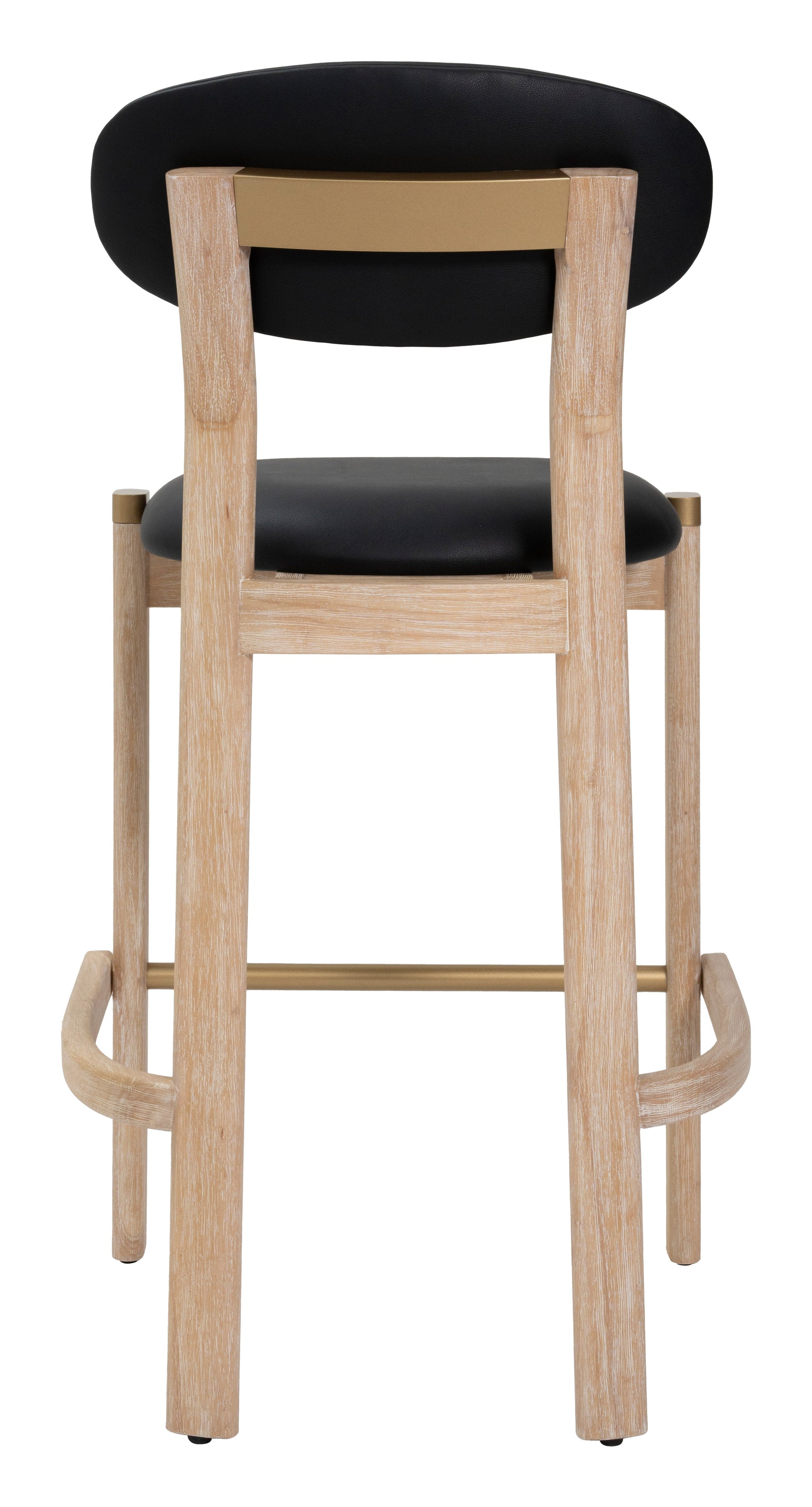 Rilou Black & Natural Barstool (Set of 2) - Ornate Home