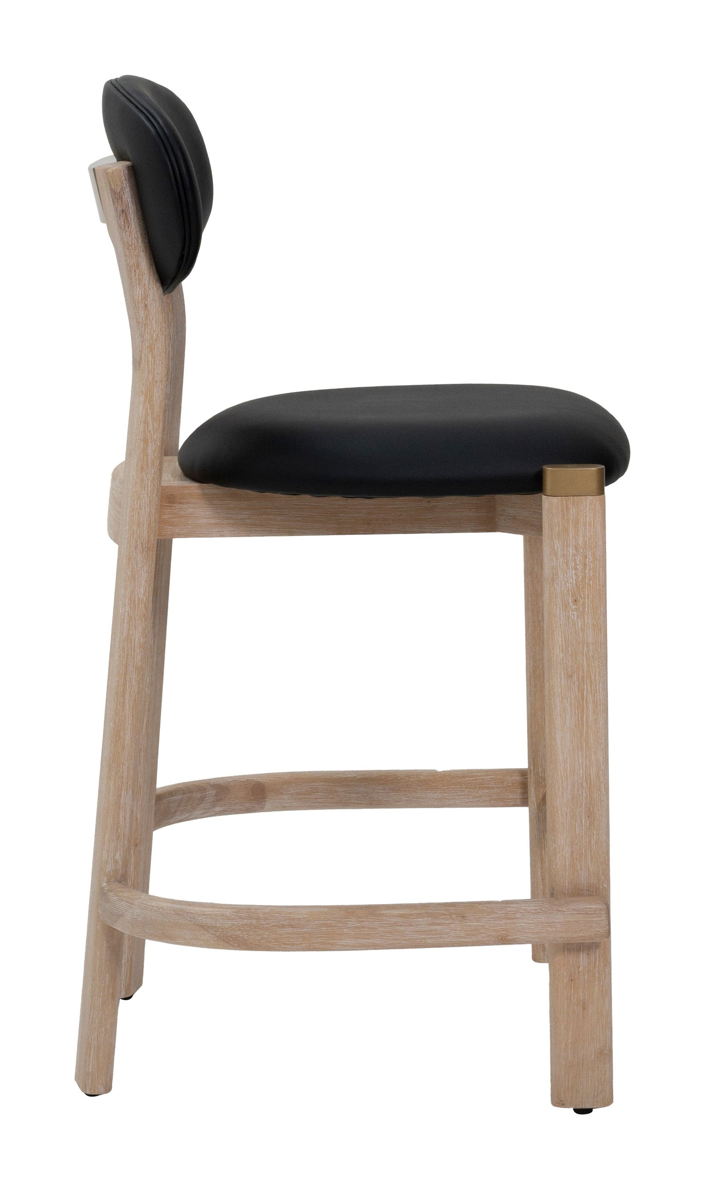 Rilou Black & Natural Counter Stool (Set of 2) - Ornate Home