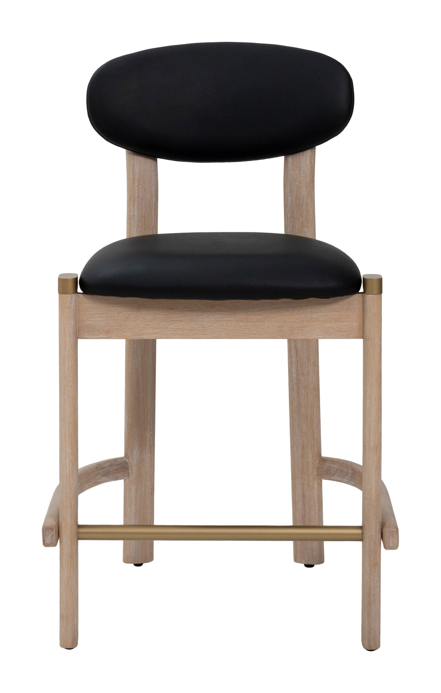 Rilou Black & Natural Counter Stool (Set of 2) - Ornate Home