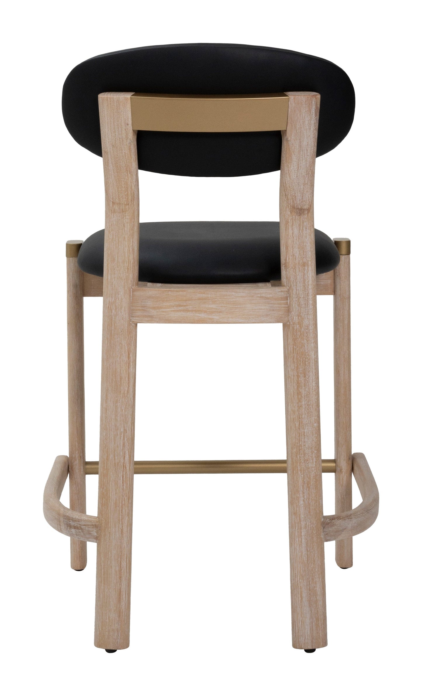 Rilou Black & Natural Counter Stool (Set of 2) - Ornate Home