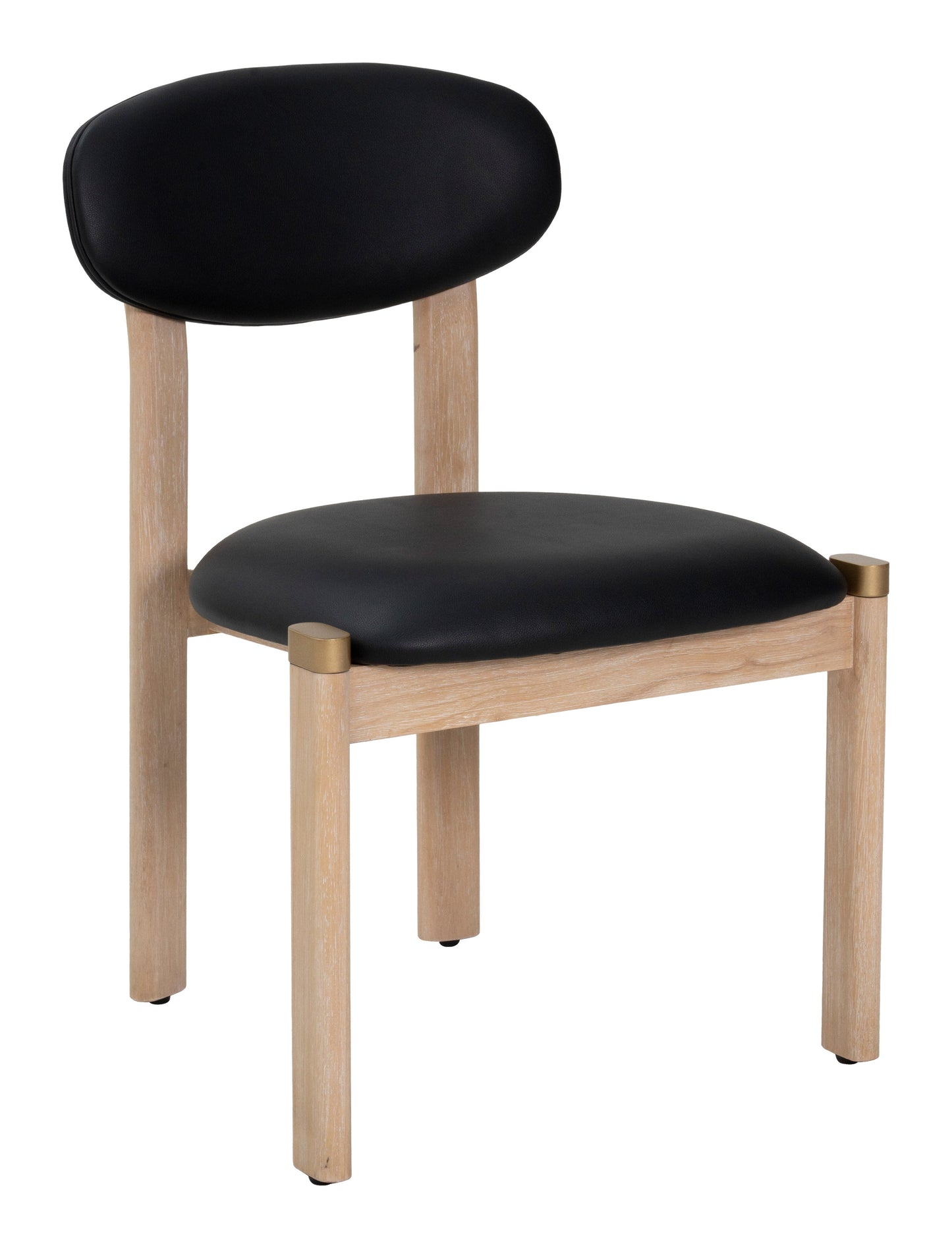 Rilou Black & Natural Dining Chair (Set of 2) - Ornate Home