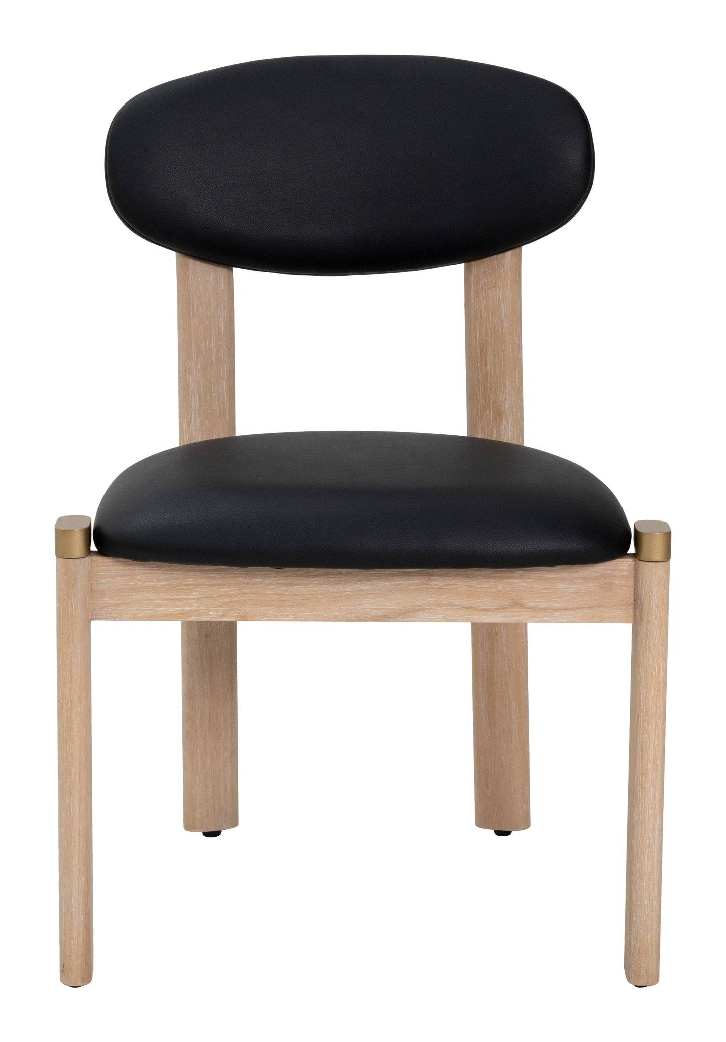 Rilou Black & Natural Dining Chair (Set of 2) - Ornate Home