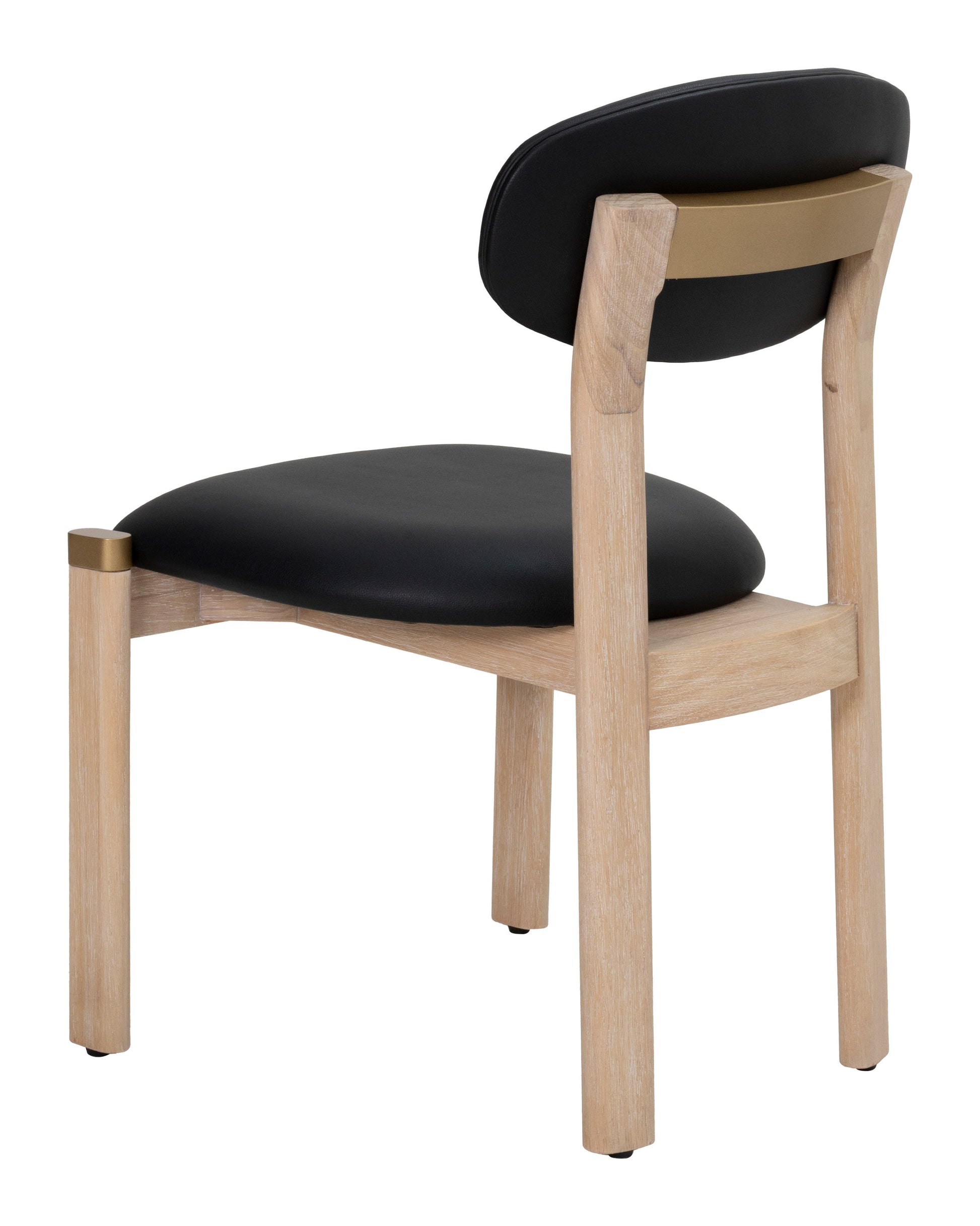 Rilou Black & Natural Dining Chair (Set of 2) - Ornate Home