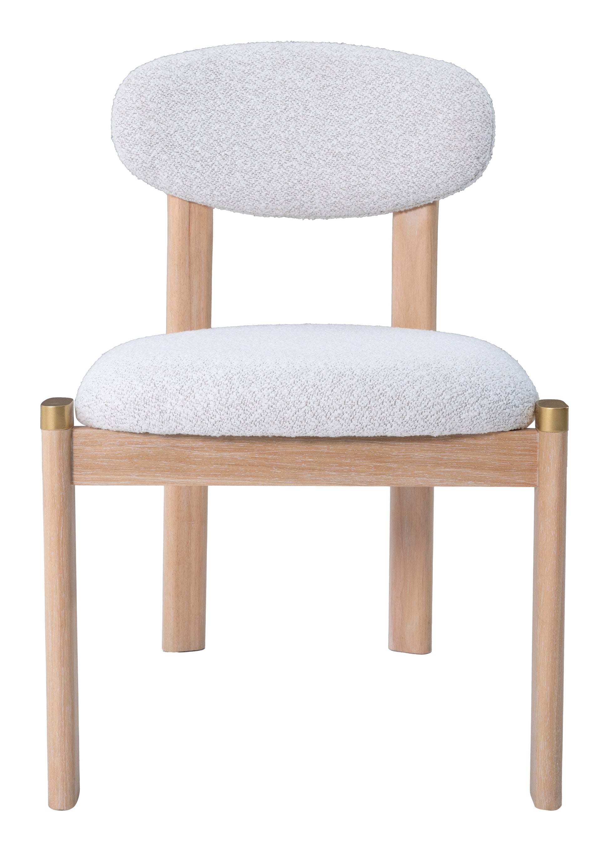 Rilou White & Natural Dining Chair (Set of 2) - Ornate Home